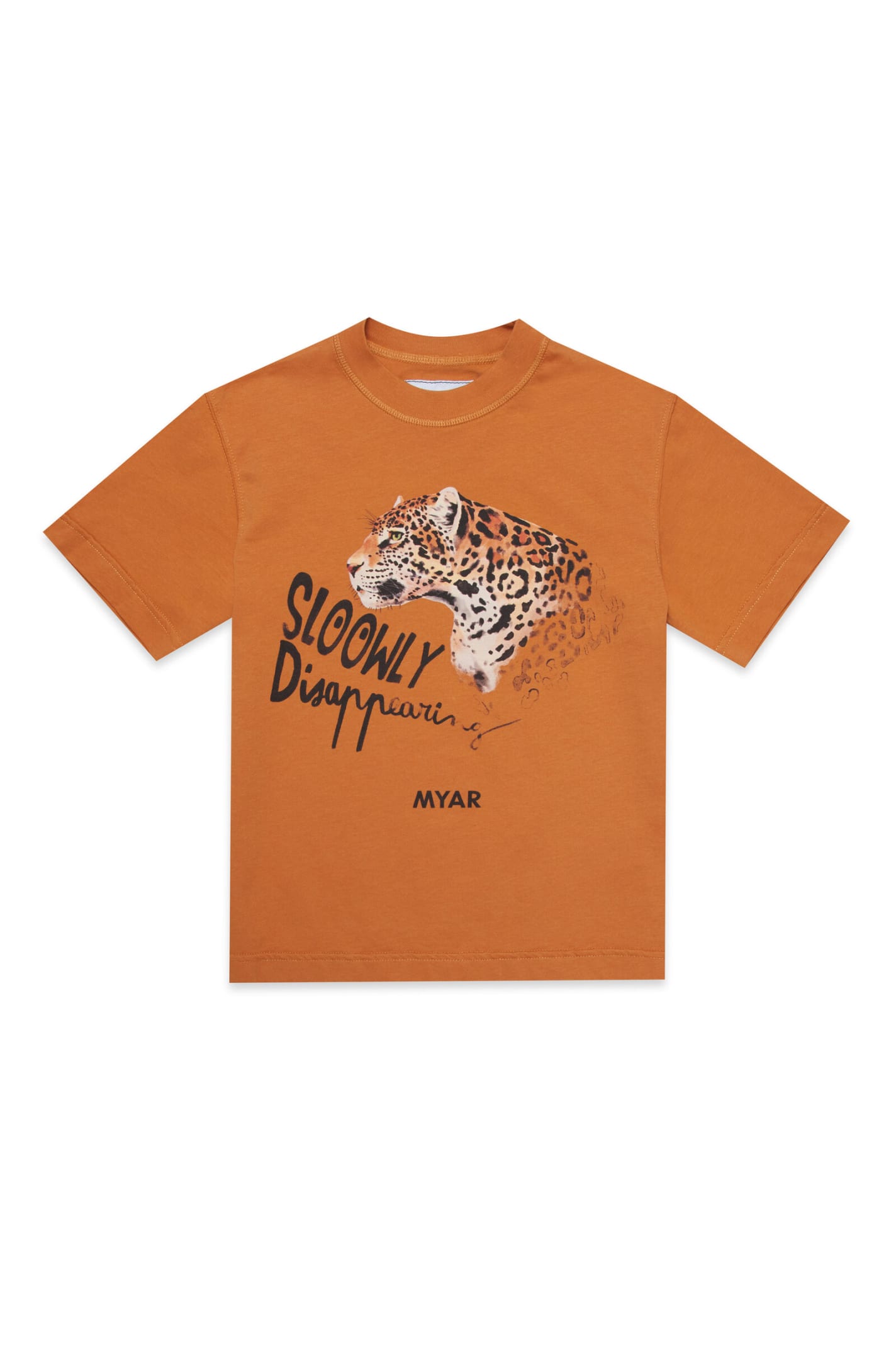 MYAR Myt24u T-shirt Myar Deadstock Orange Crewneck T-shirt With Digital Print Sloowly