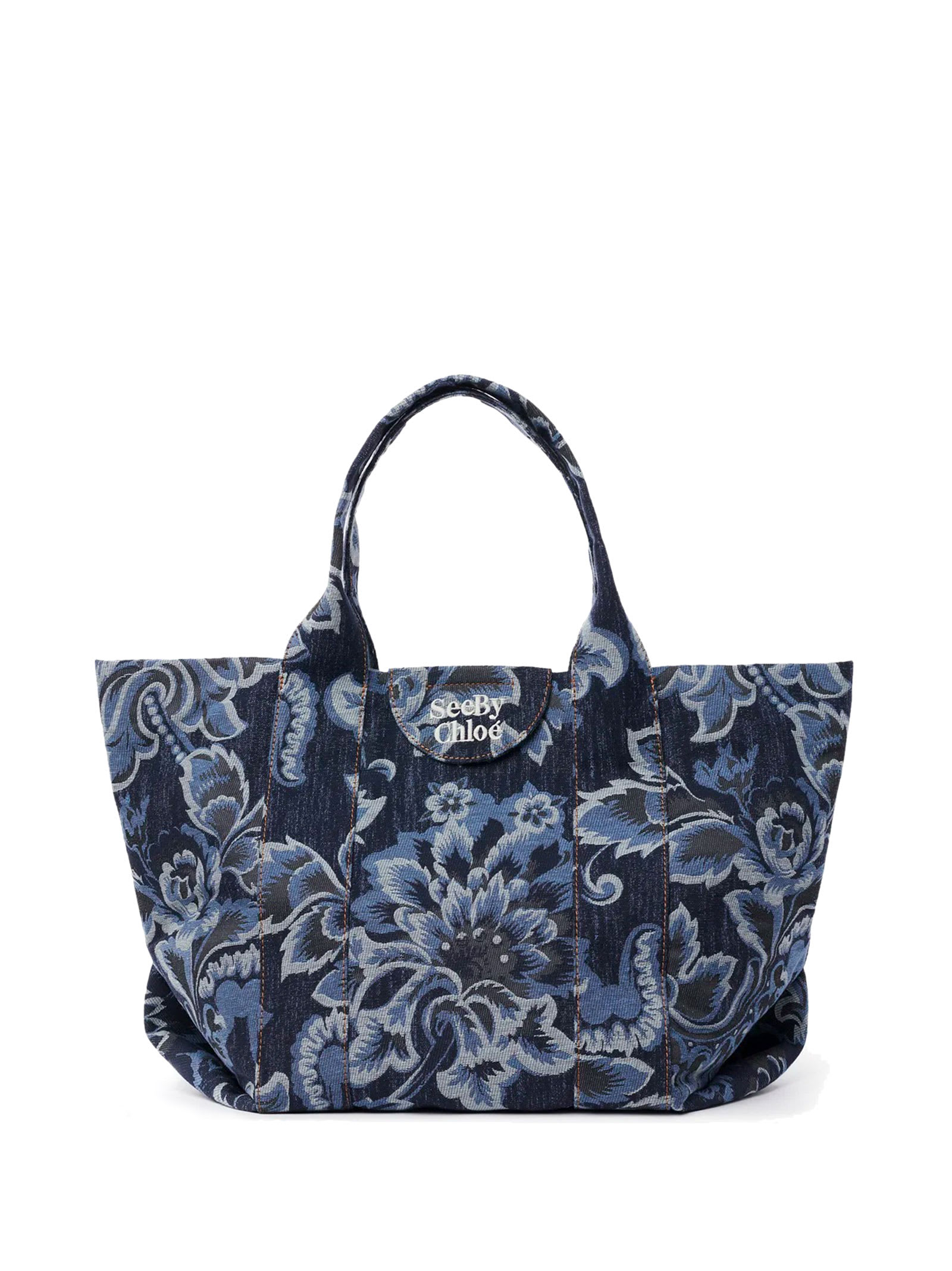 SEE BY CHLOÉ SHOPPING BAG WITH FLORAL PATTERN