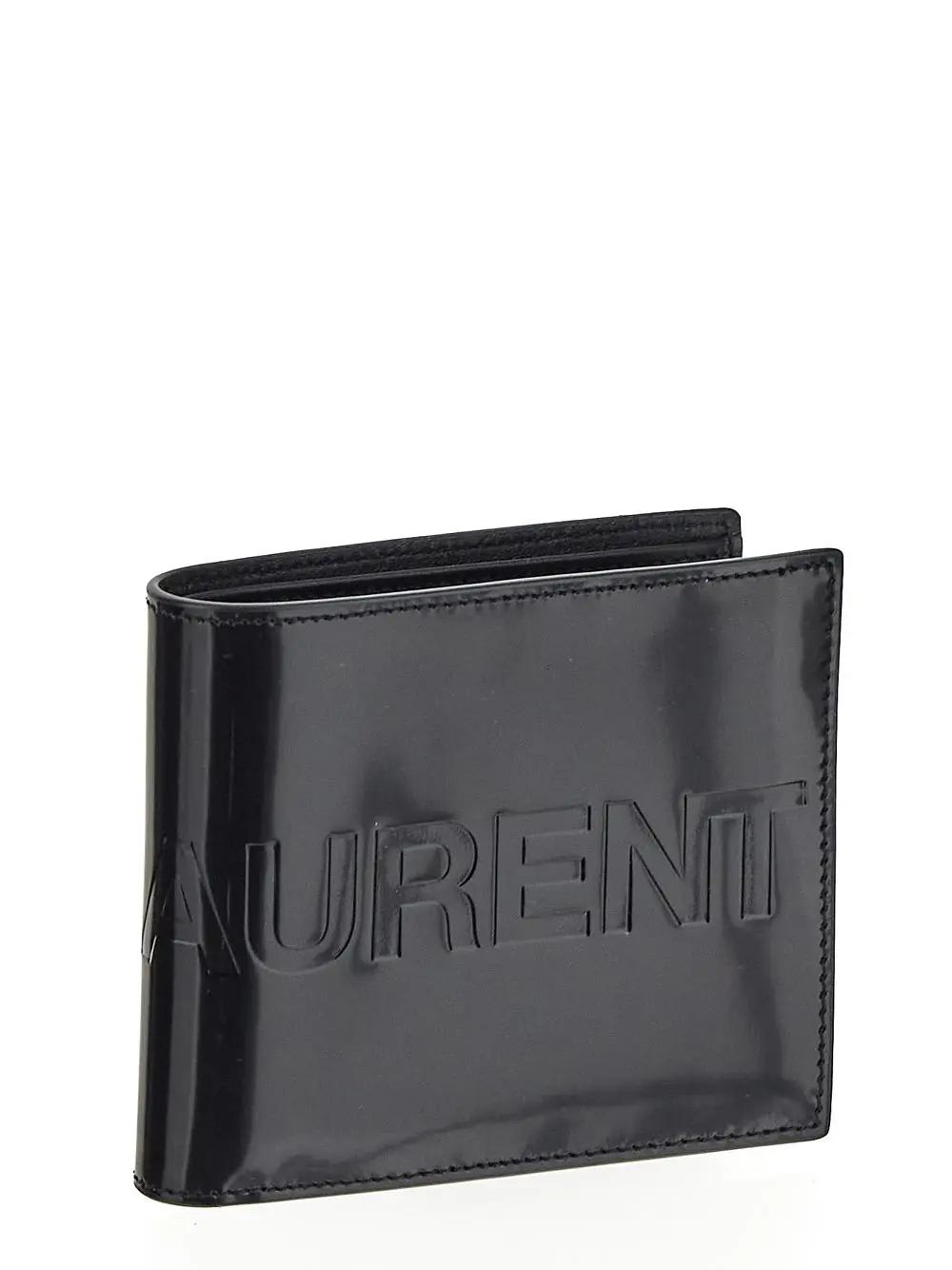 Shop Saint Laurent East/west Wallet In Black