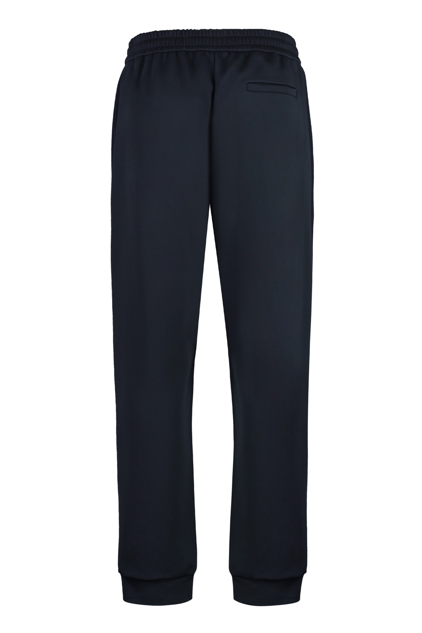 Shop Giorgio Armani Technical Fabric Pants In Blue