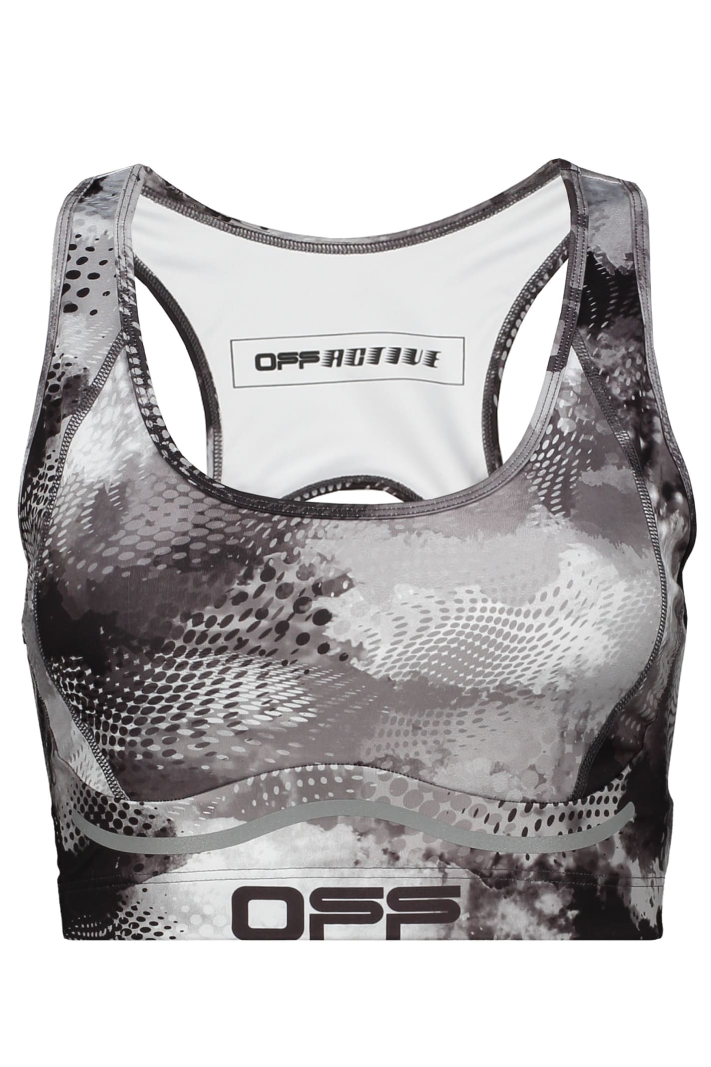 OFF-WHITE Perforated stretch sports bra