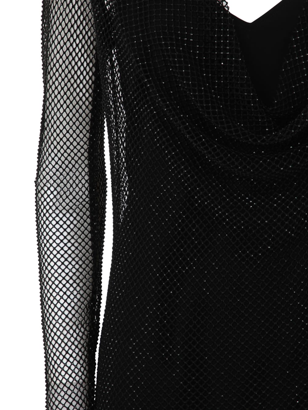 Shop Max Mara Vezzo Mini Dress With Strass In Black