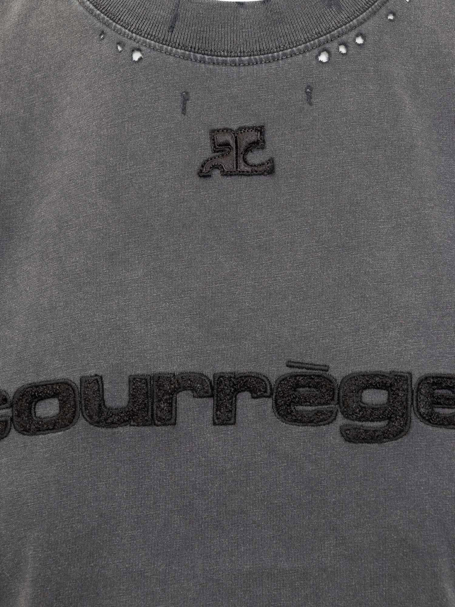 Courrges Courreges T-shirt In Grey | ModeSens