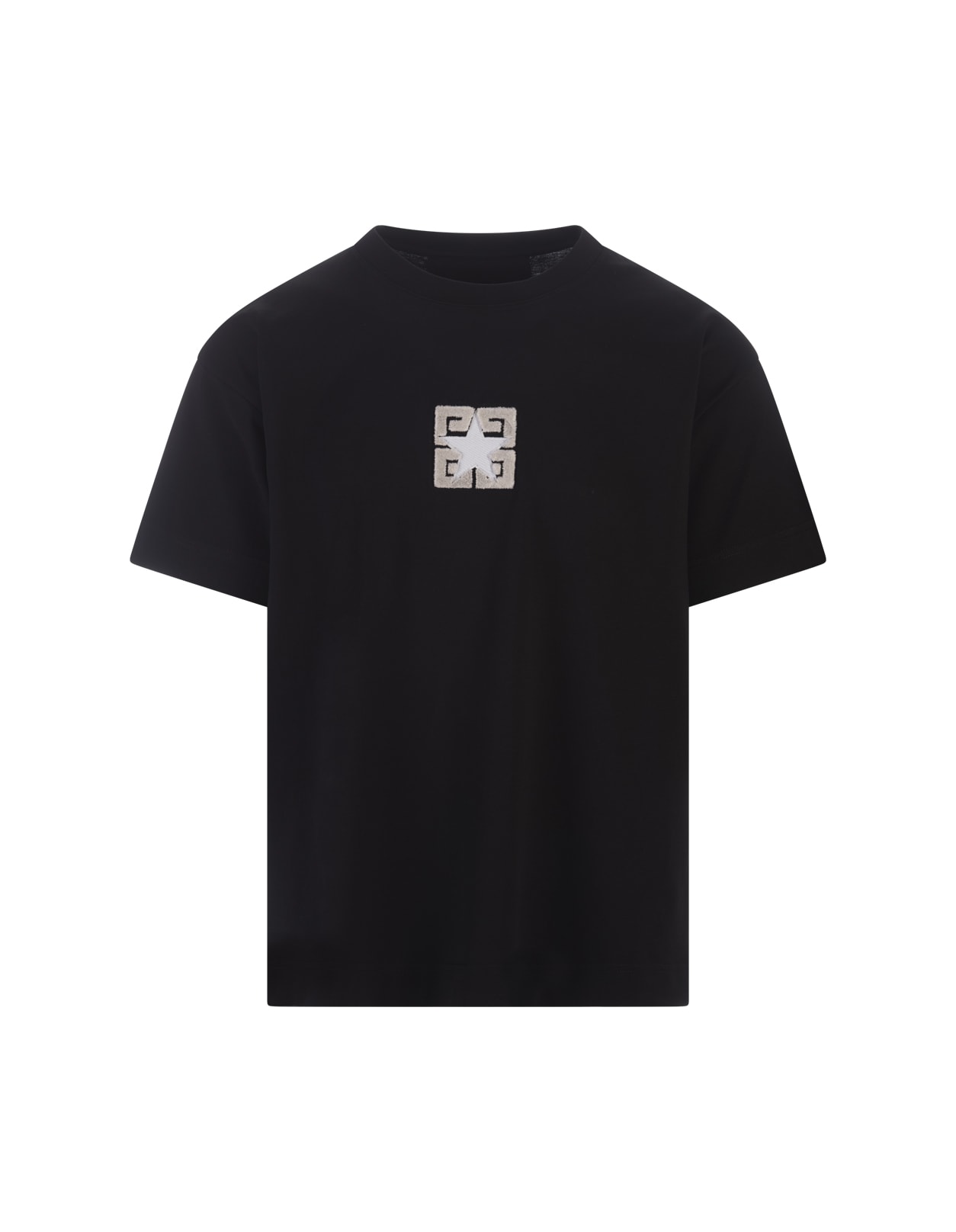 Shop Givenchy Large 4g Stars T-shirt In Black Cotton