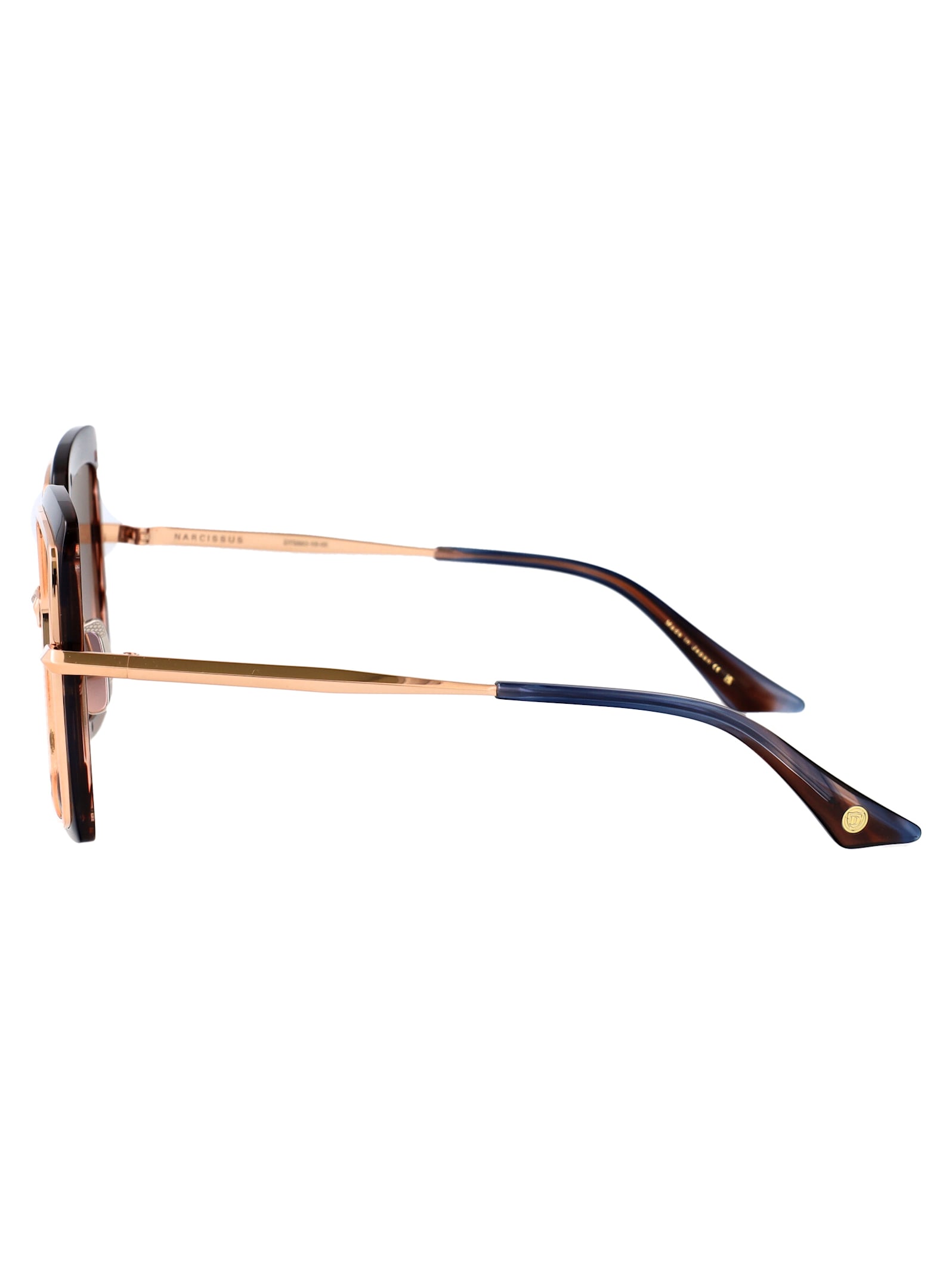 Dita Sunglasses In San Ono Swirl - Rose Gold W/ Grey To Peach Gradient