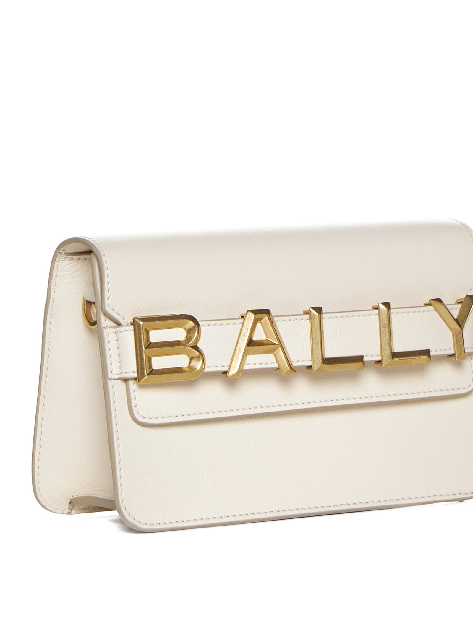 Shop Bally Shoulder Bag In Bone 21+oro