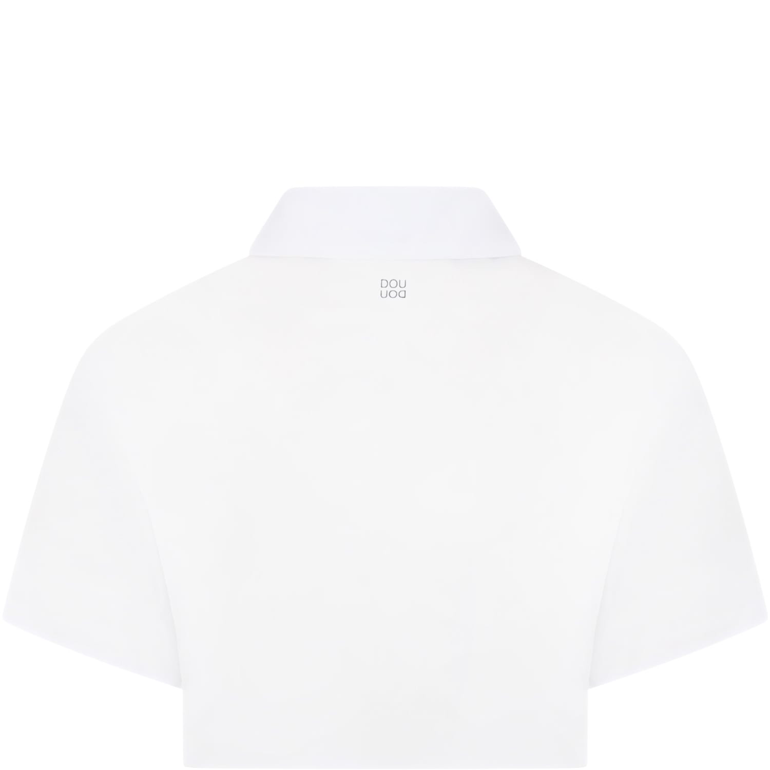 Shop Douuod White Shirt For Girl With Black Logo