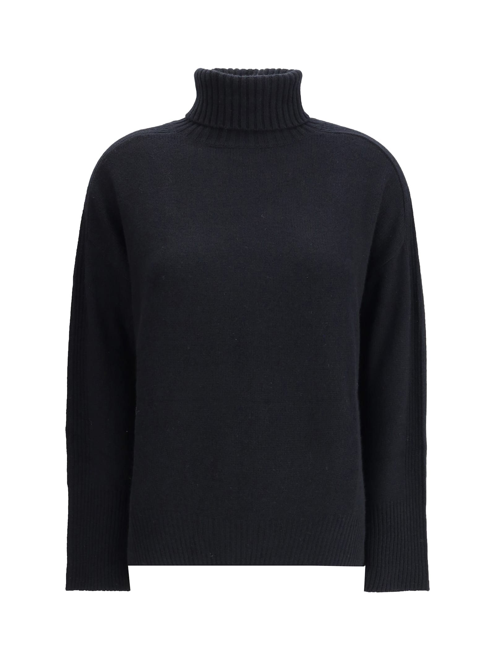 Allude Turtleneck Sweater In Black