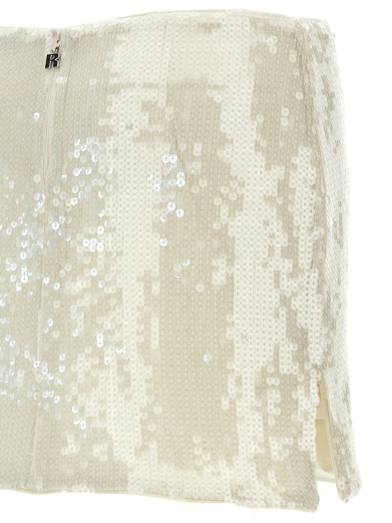 Shop Rotate Birger Christensen Sequins Mini Skirt In White