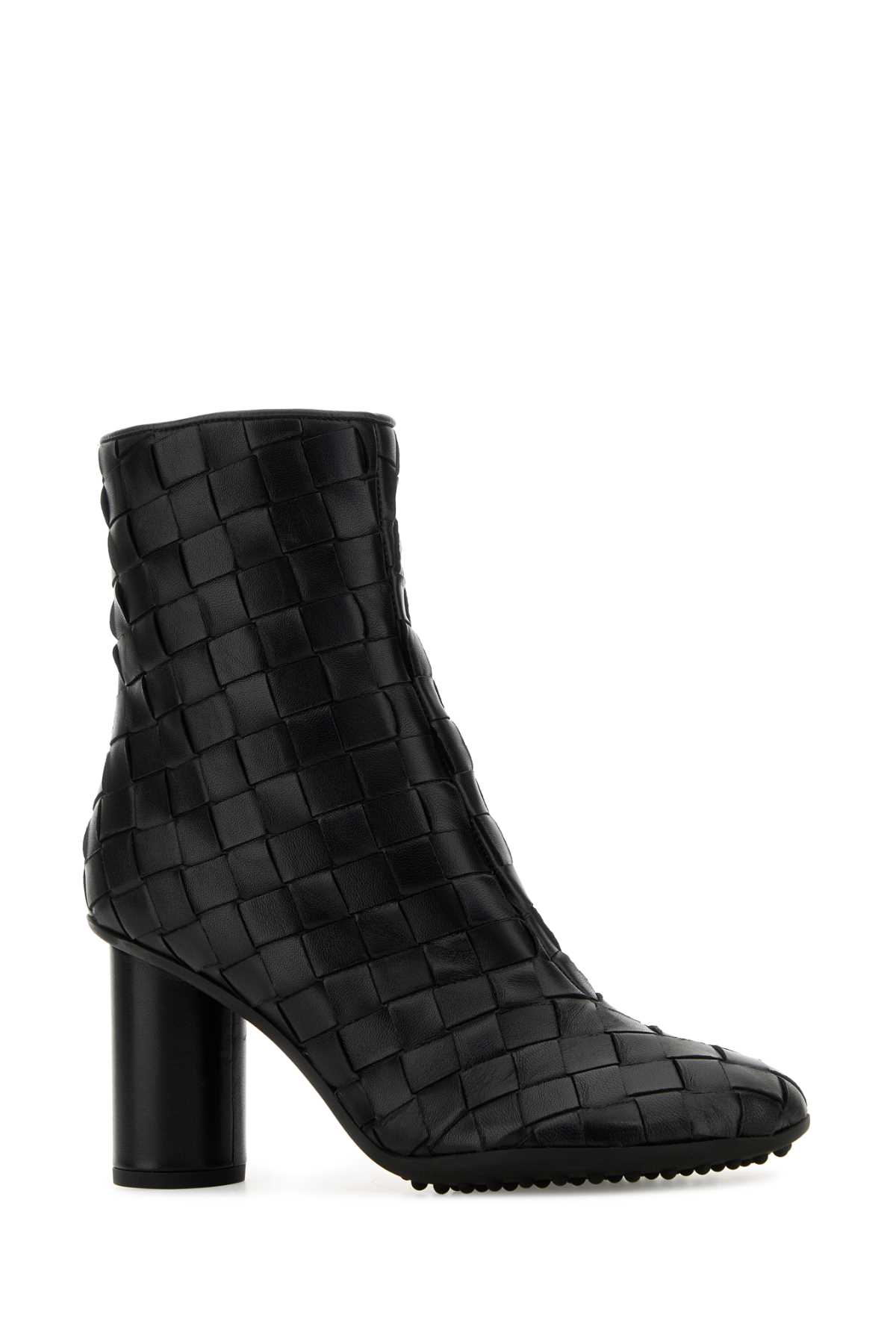 Shop Bottega Veneta Black Leather Atomic Ankle Boots