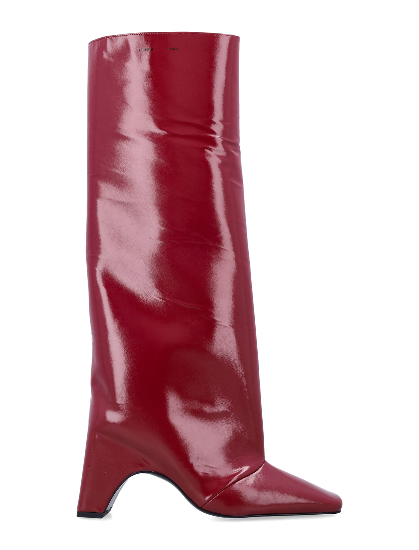 Shop Coperni Bridge Boot In Burgundy Red