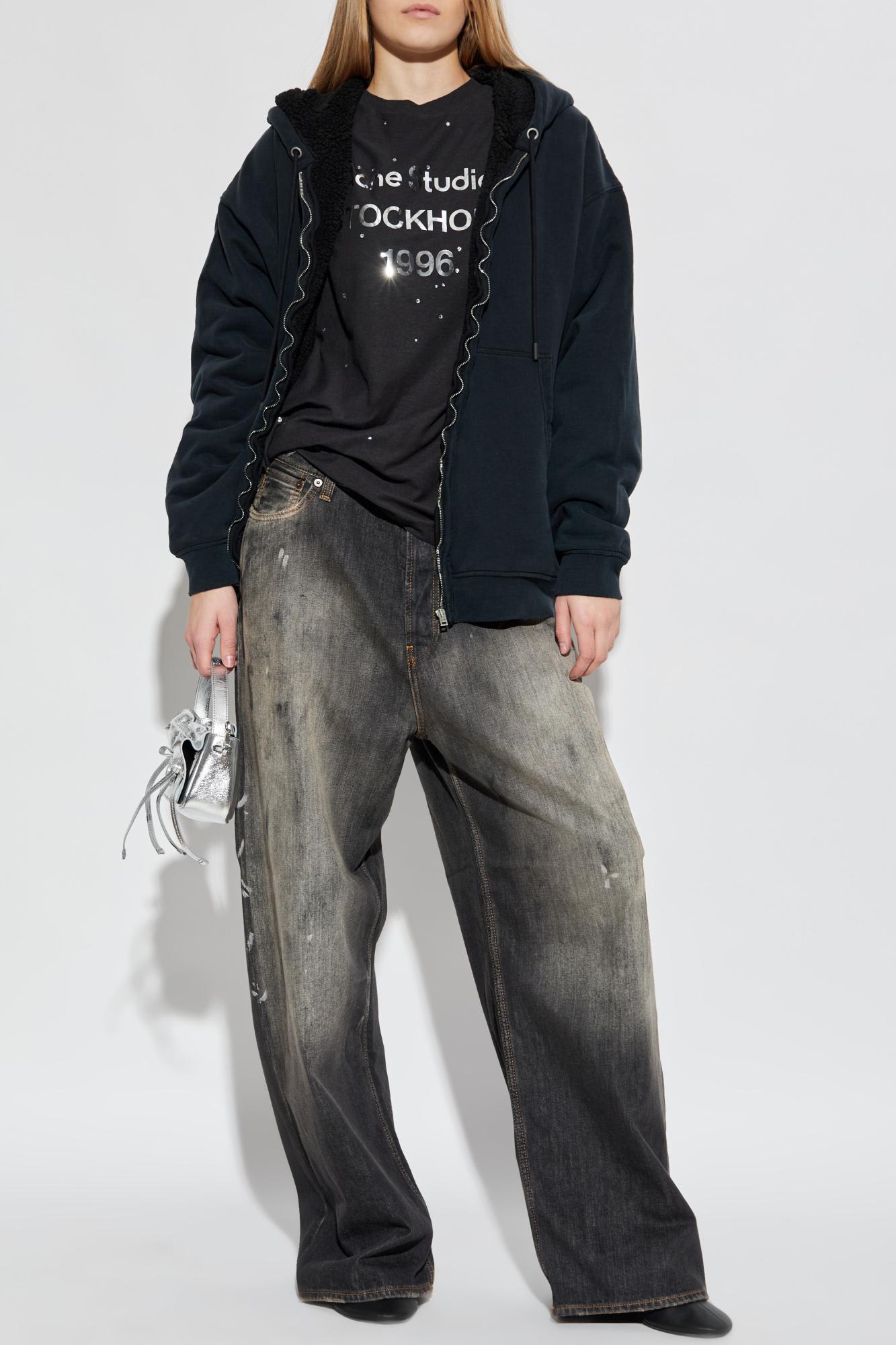 Acne Studios Hoodie In Blue