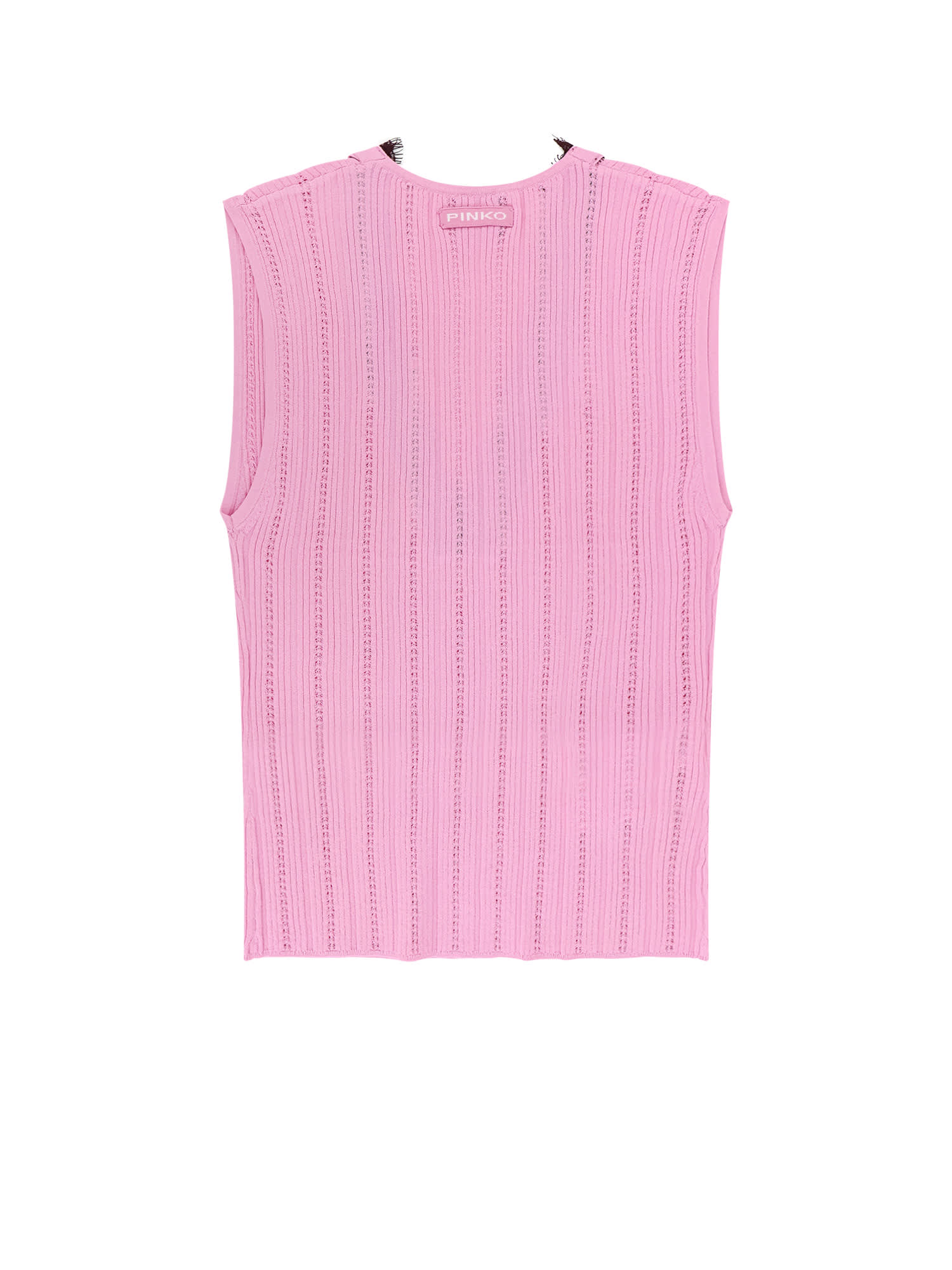 Shop Pinko Montanaia Sleeveless Ribbed Viscose Blend Sweater