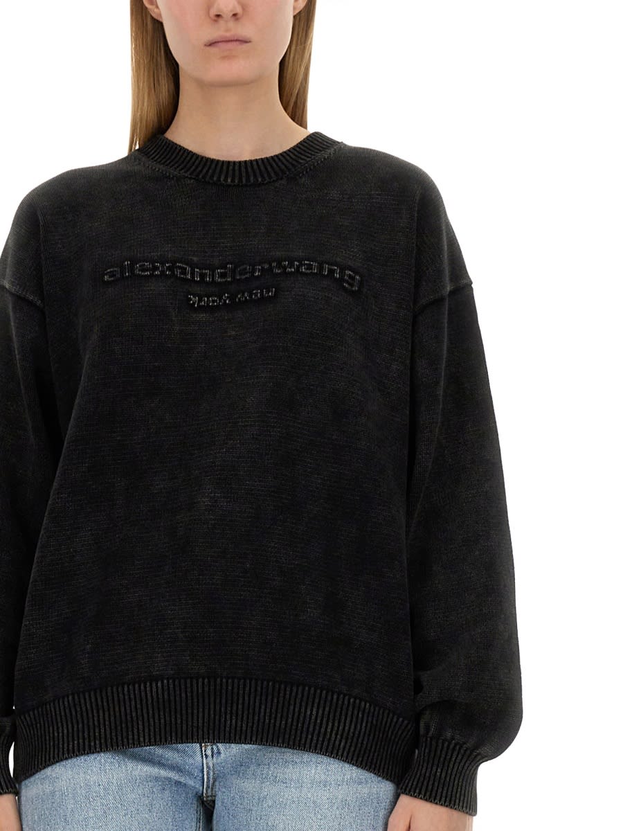 Shop Alexander Wang Sweatshirt With Logo In Black