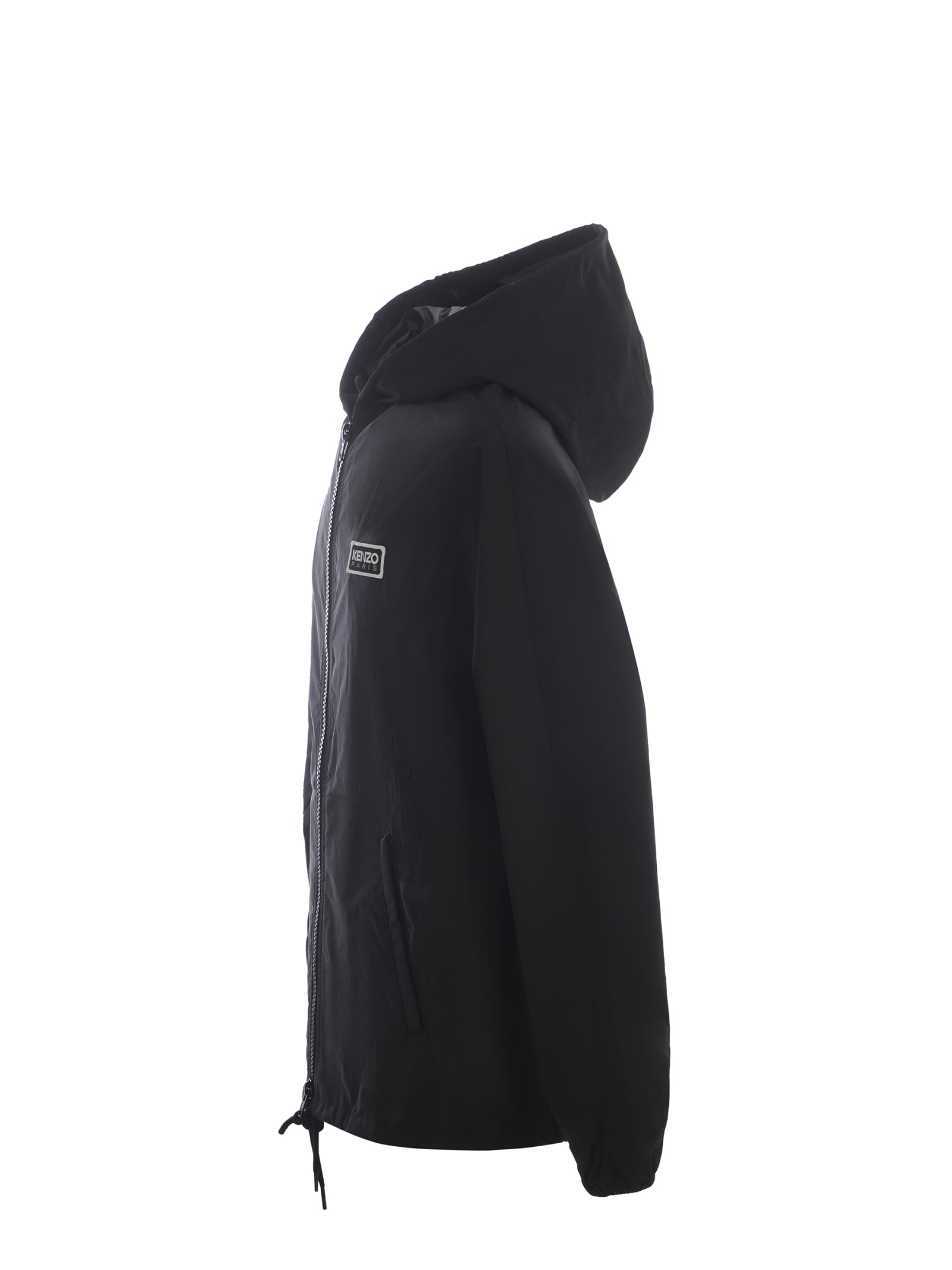 Shop Kenzo Windbreaker  Made Of Nylon In Black