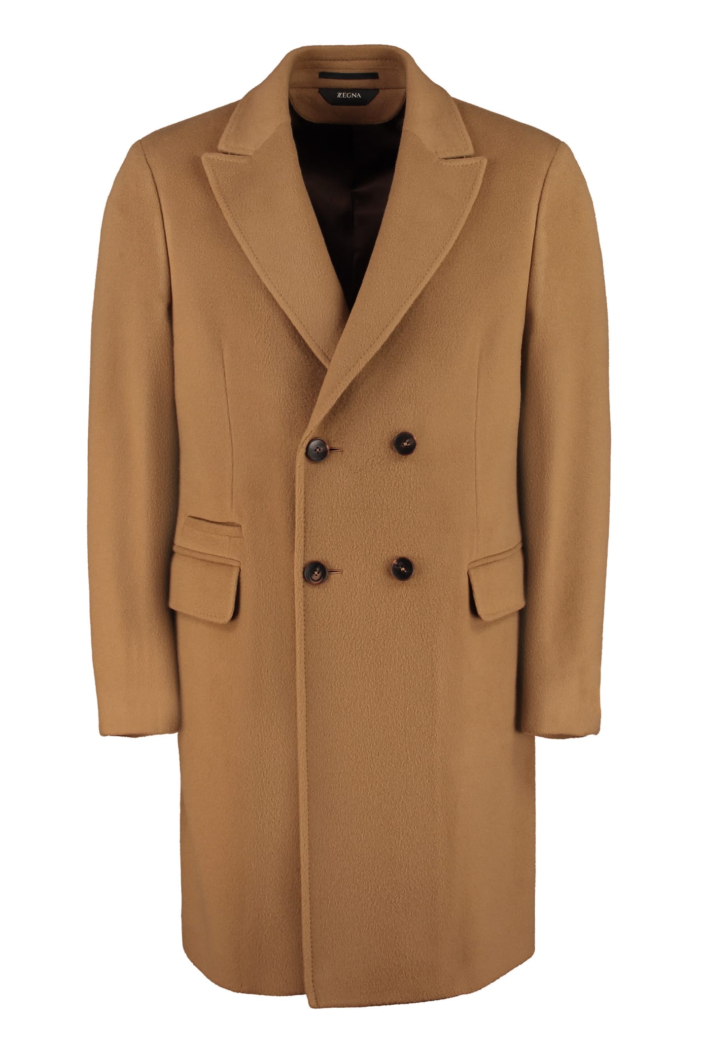 Z Zegna Double-breasted Wool And Cashmere Coat