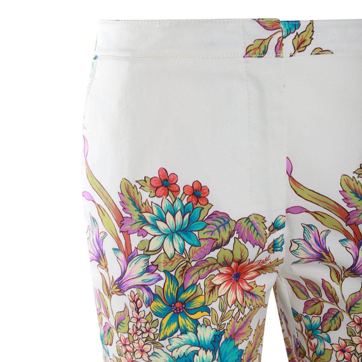 Shop Etro Floral-printed High Waist Flared Trousers