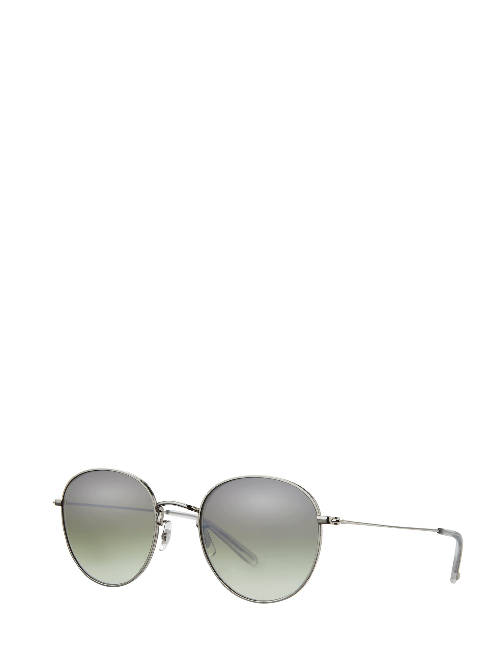 Shop Garrett Leight Paloma M Sun Silver-llg/semi-flat Olive Layered Mirror Sunglasses