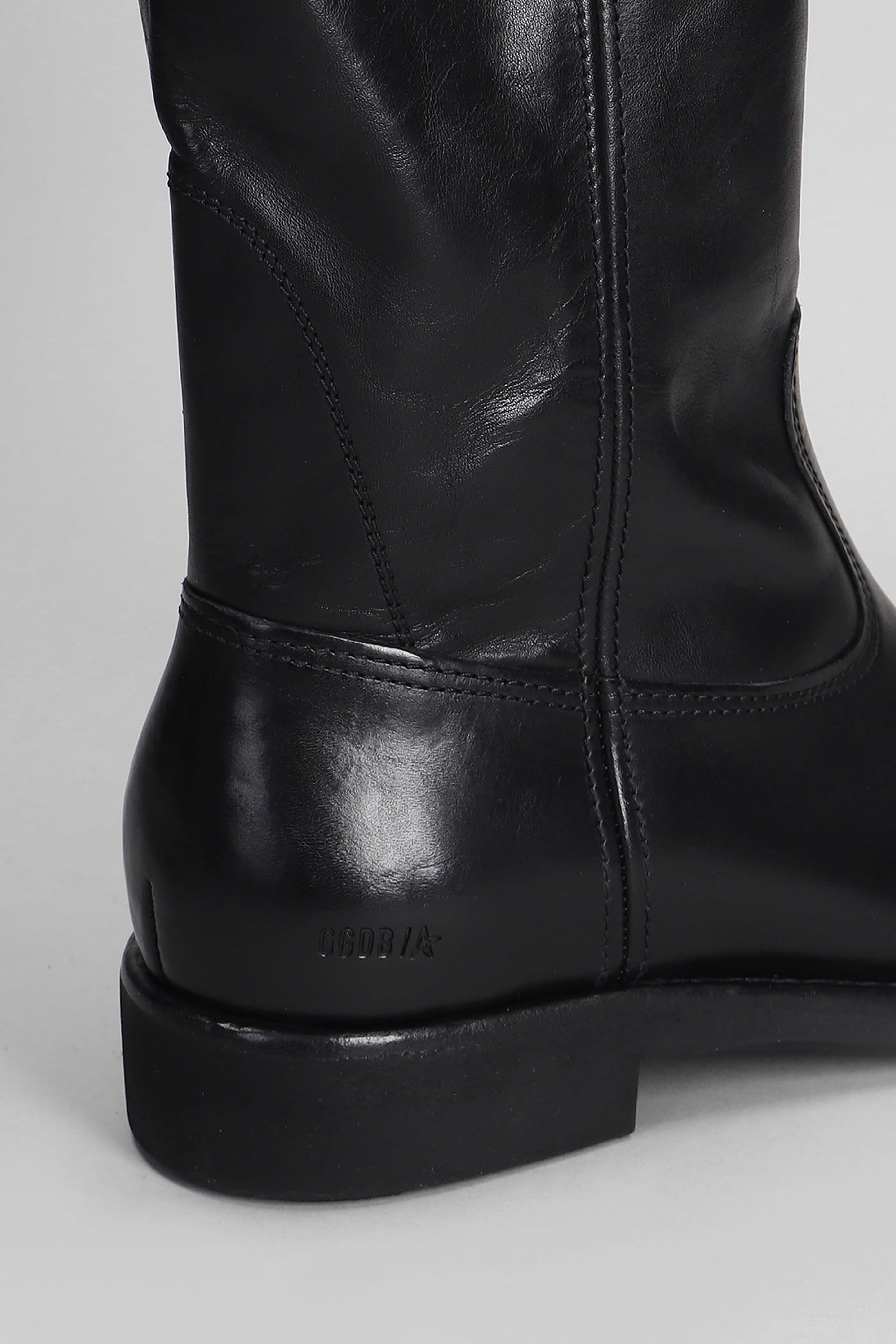 Shop Golden Goose Biker Ankle Boots In Black Leather