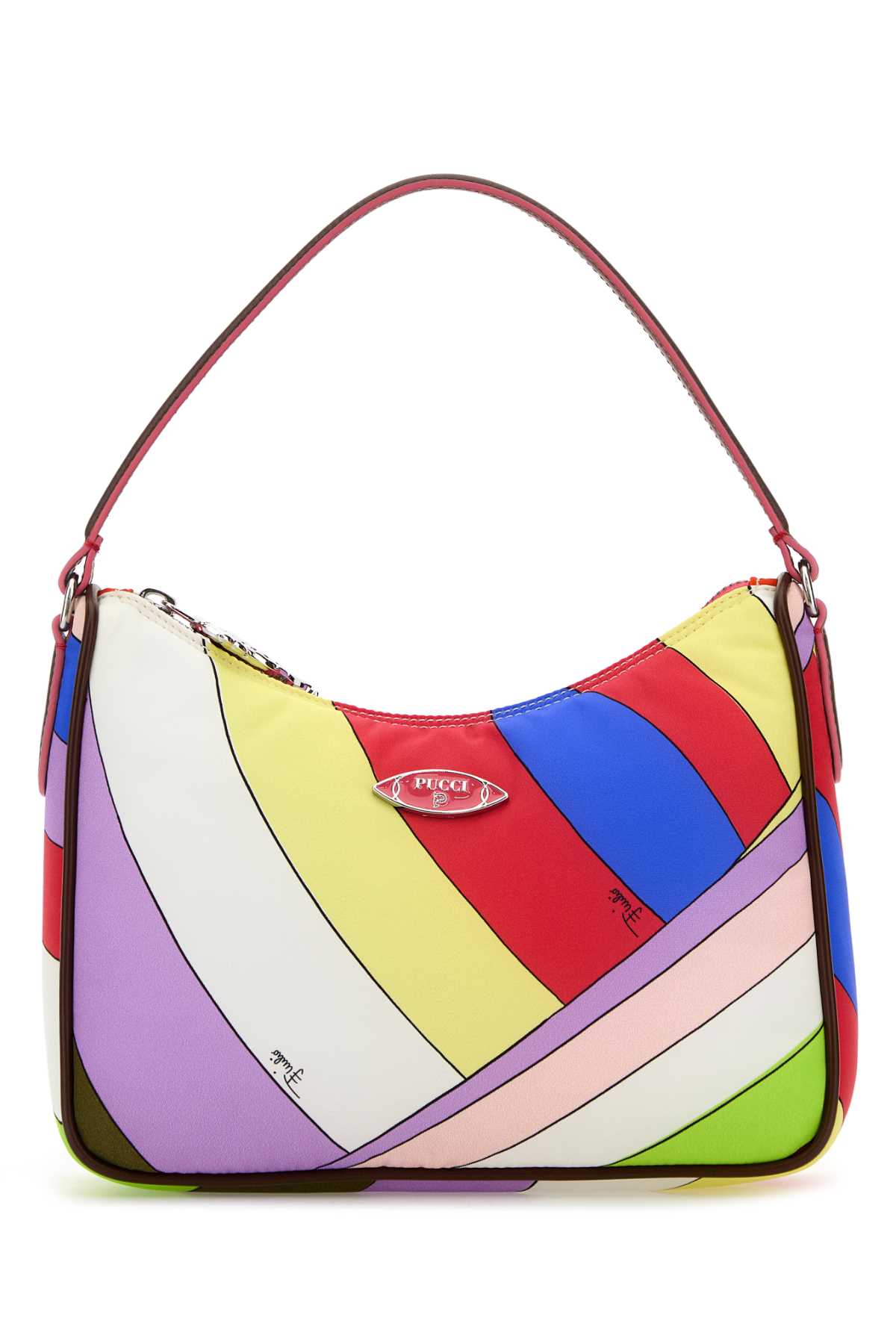 Shop Pucci Printed Nylon Yummy Shoulder Bag In Multicolor