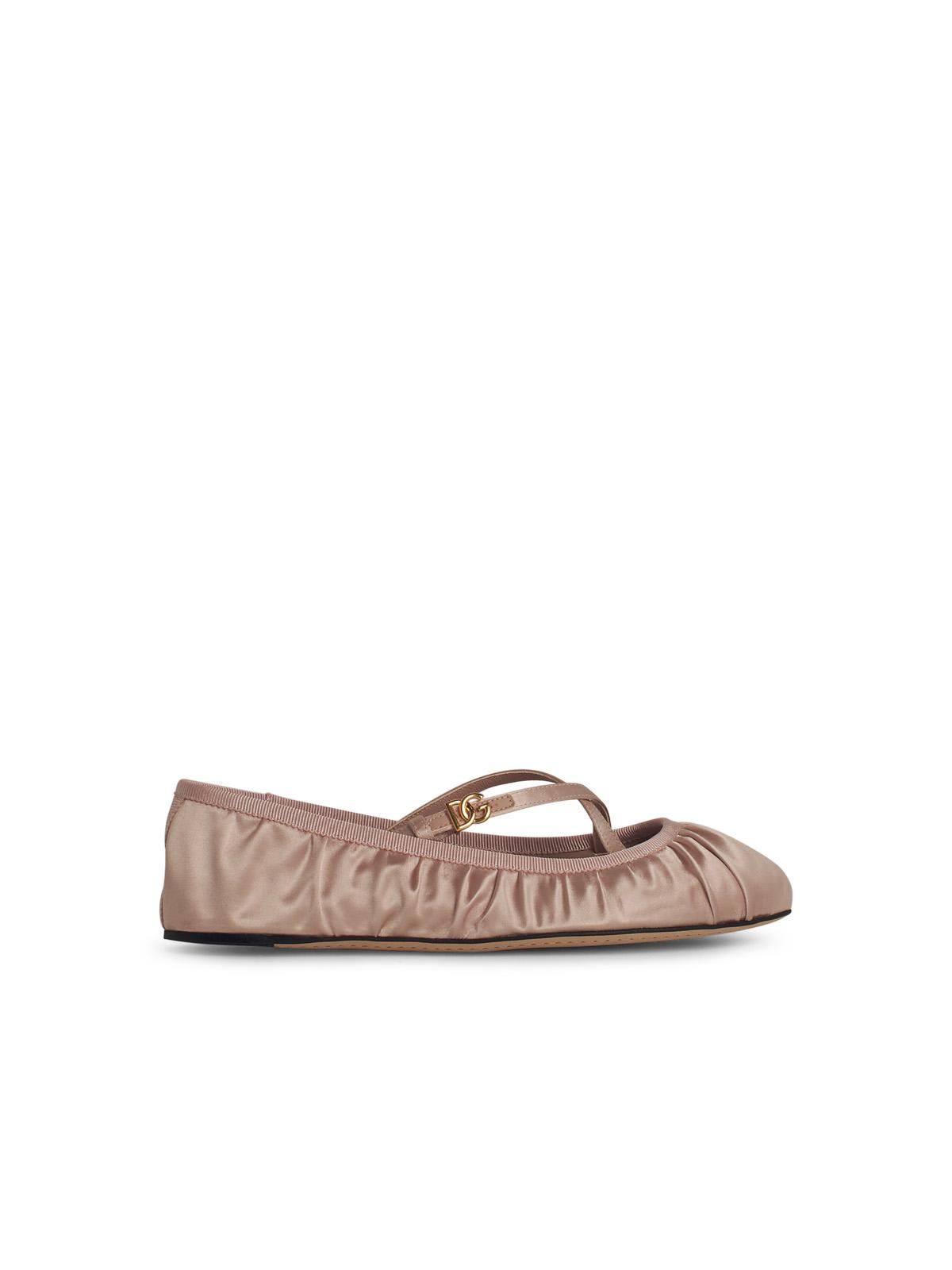 Pink Satin Ballet Flats