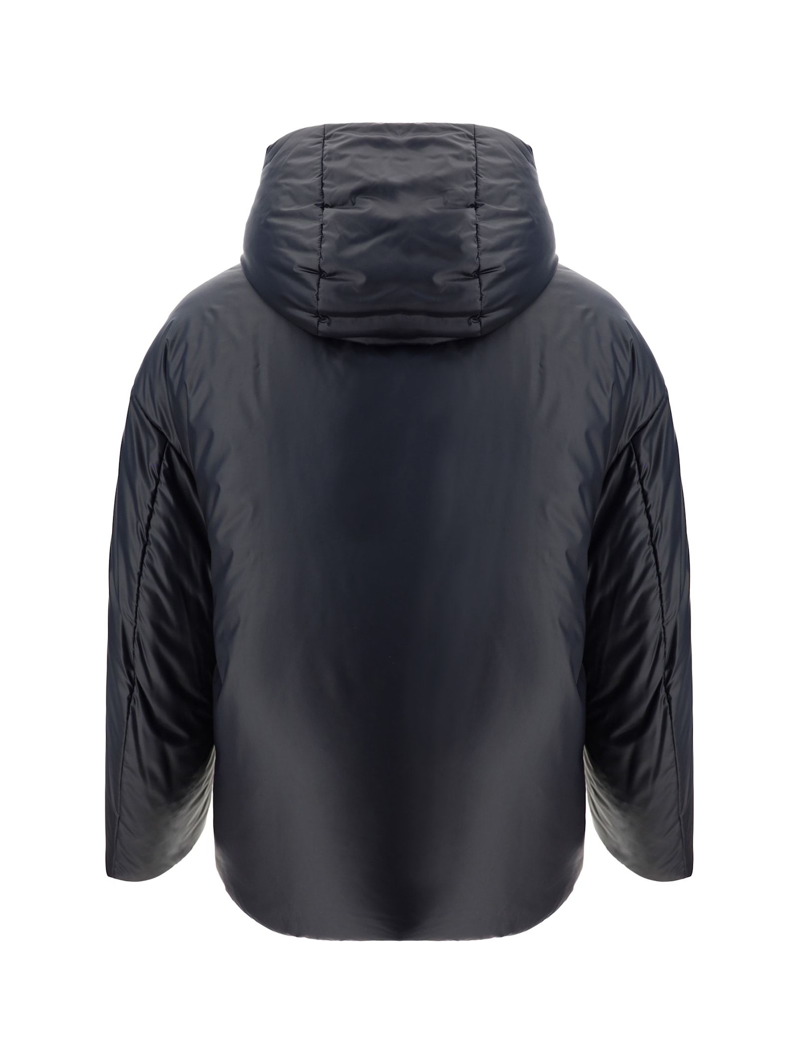 Shop Valentino Down Jacket In Nero