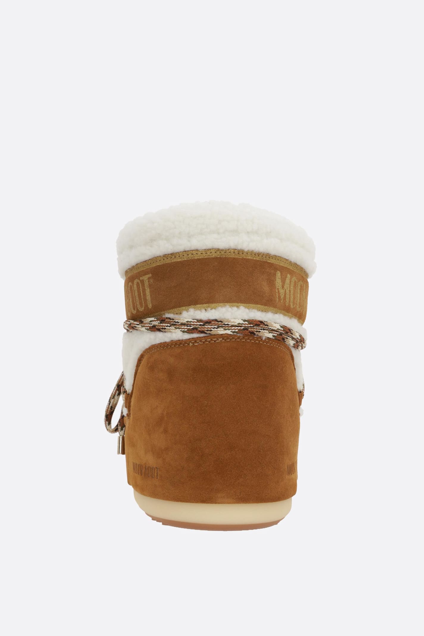 Moon Boot Mb Icon Low Suede And Shearling Snow Boots In Brown