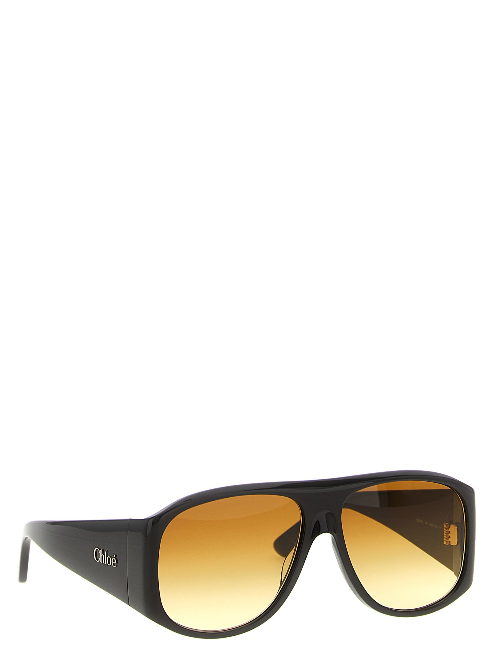Chloé Retro Style Sunglasses Featuring Gradient Lenses In Yellow