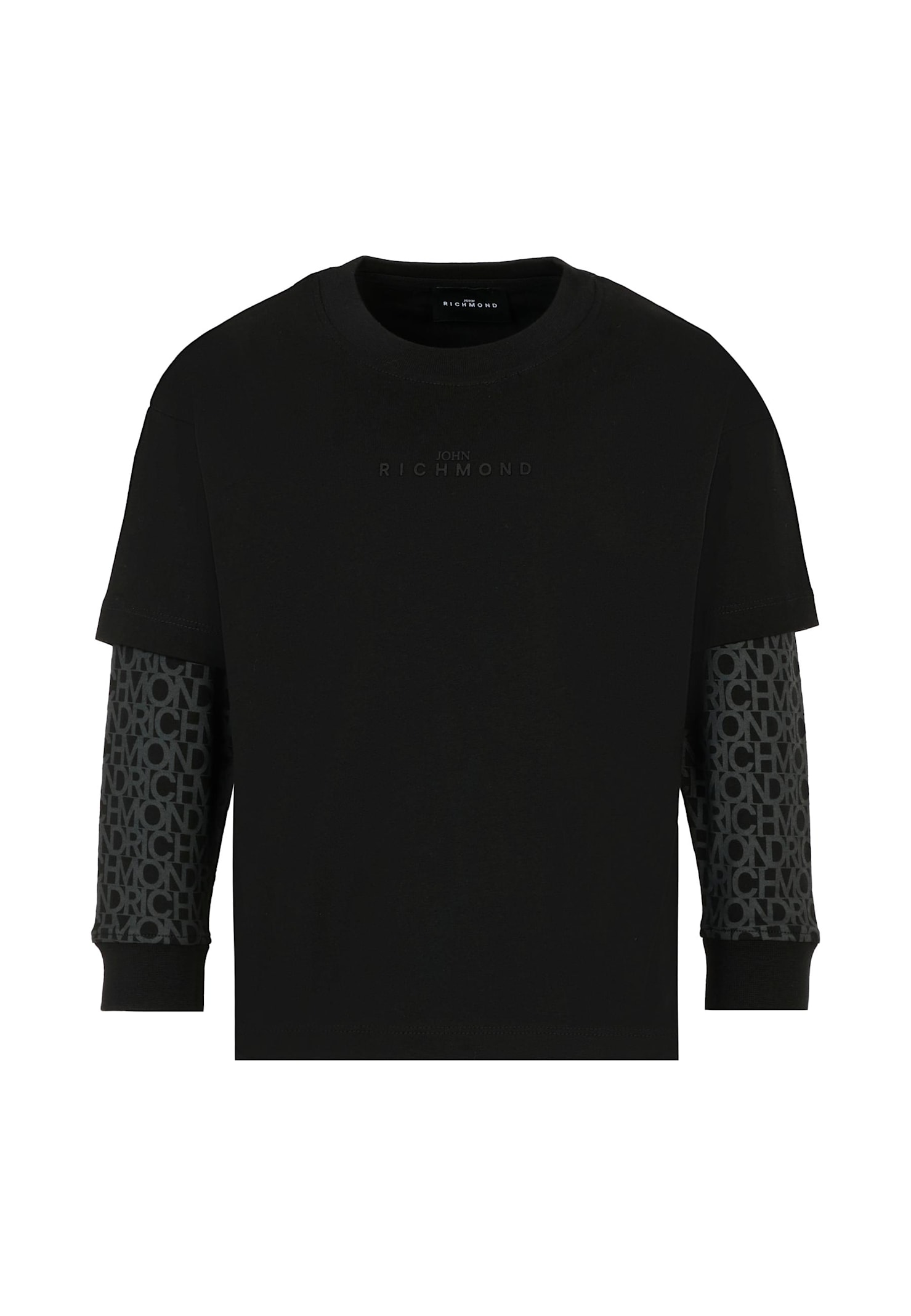 Richmond Kids' Black T-shirt For Boy With Logo