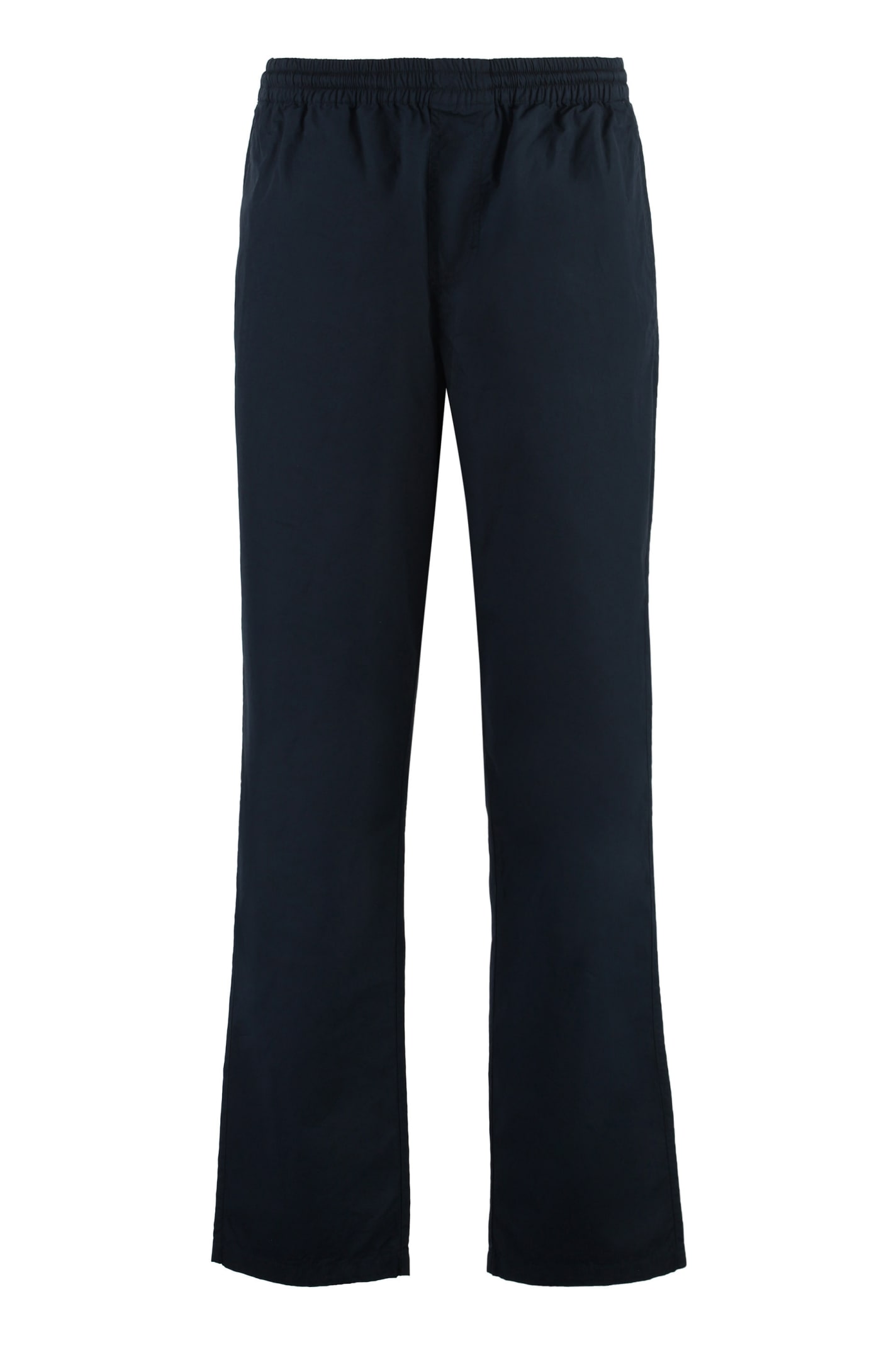 Shop Aspesi Ventura Cotton Trousers In Blue