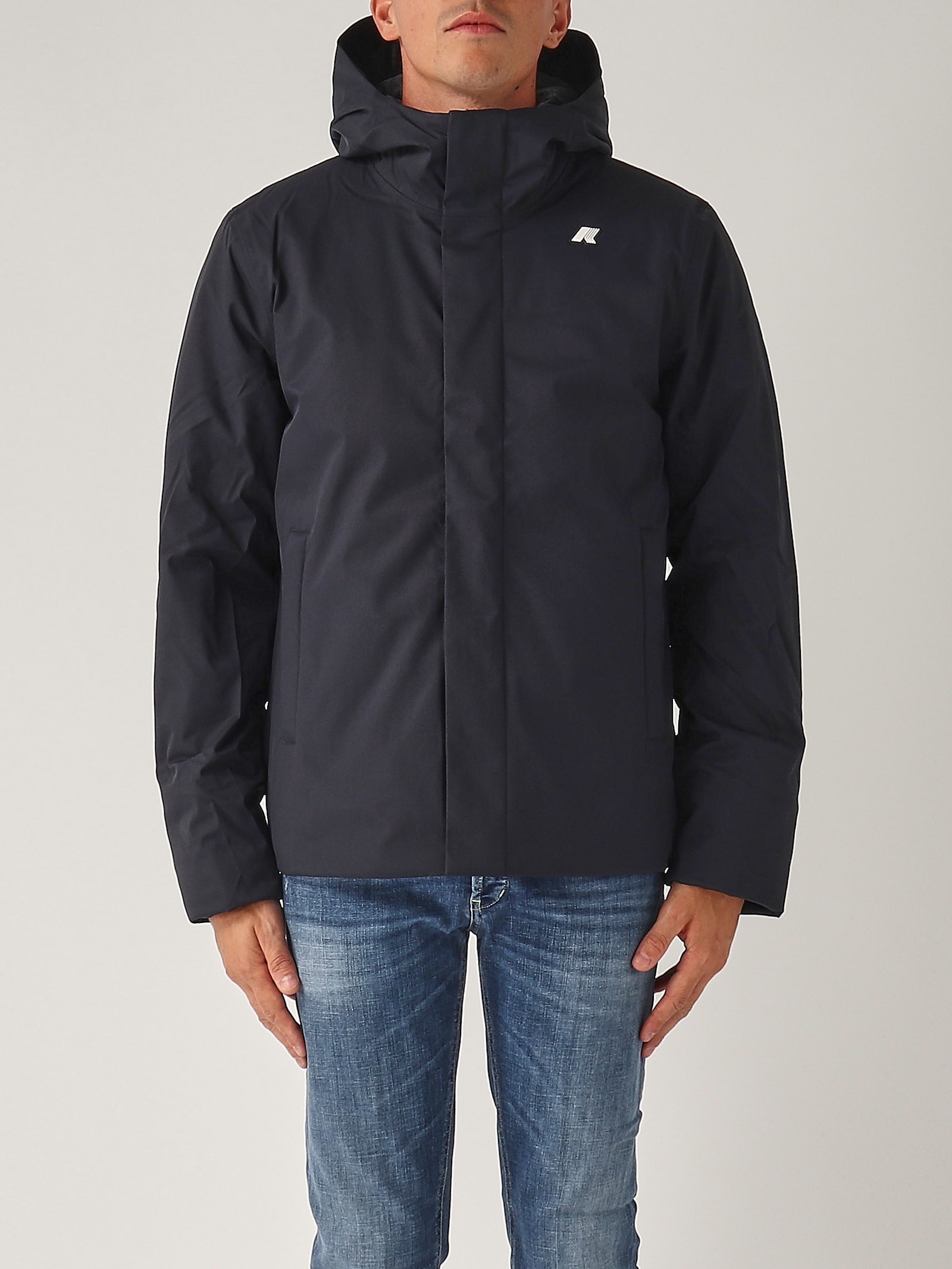 Shop K-way Jacko Twill Marmotta Jacket In Navy