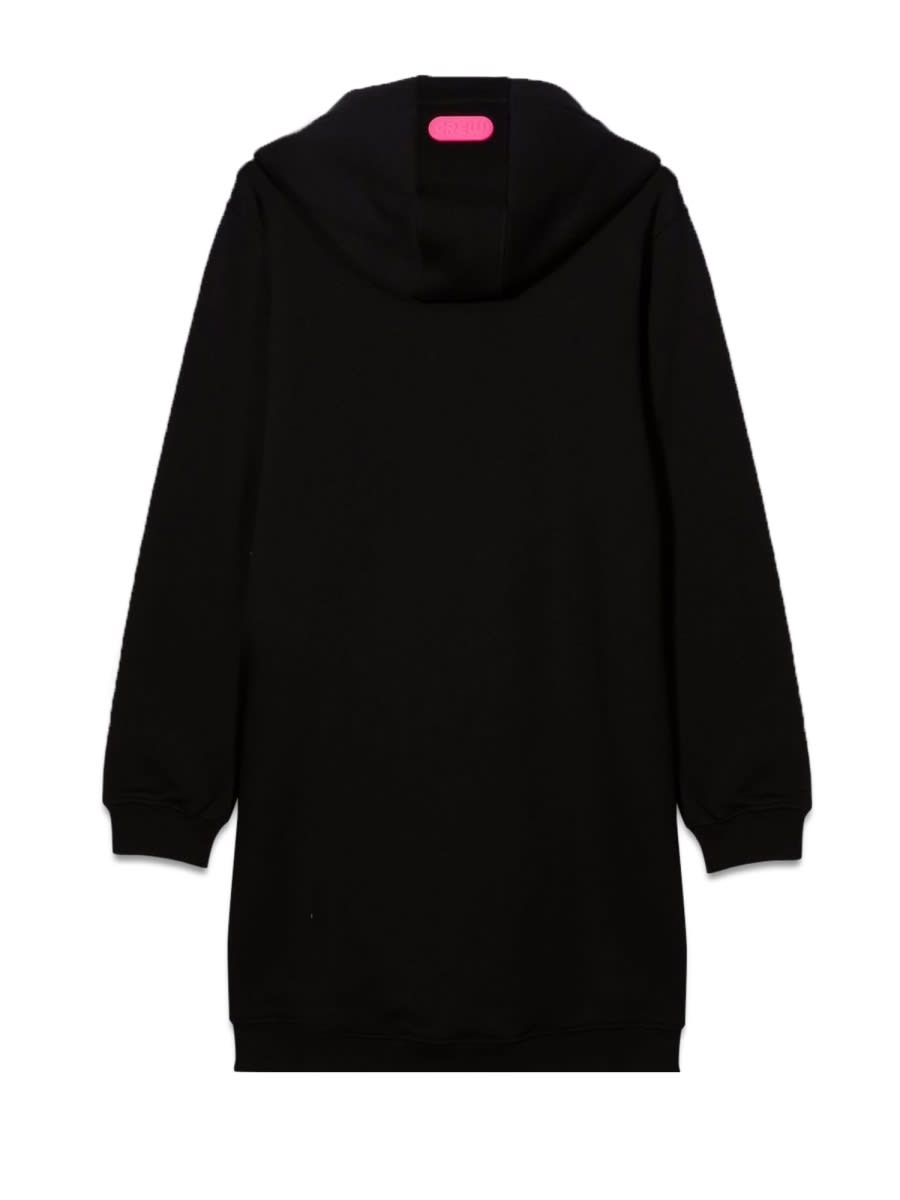Gcds Oversize Hoodie Girl In Black