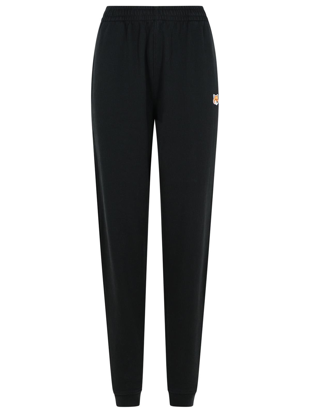 MAISON KITSUNÉ JOGGER BLACK COTTON PANTS
