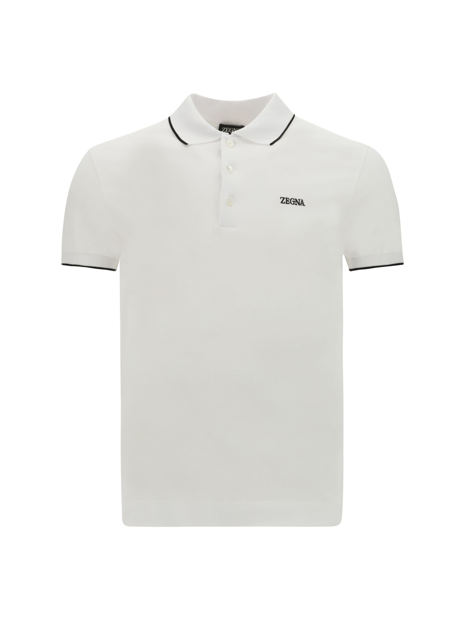 Shop Zegna Polo Shirt In White