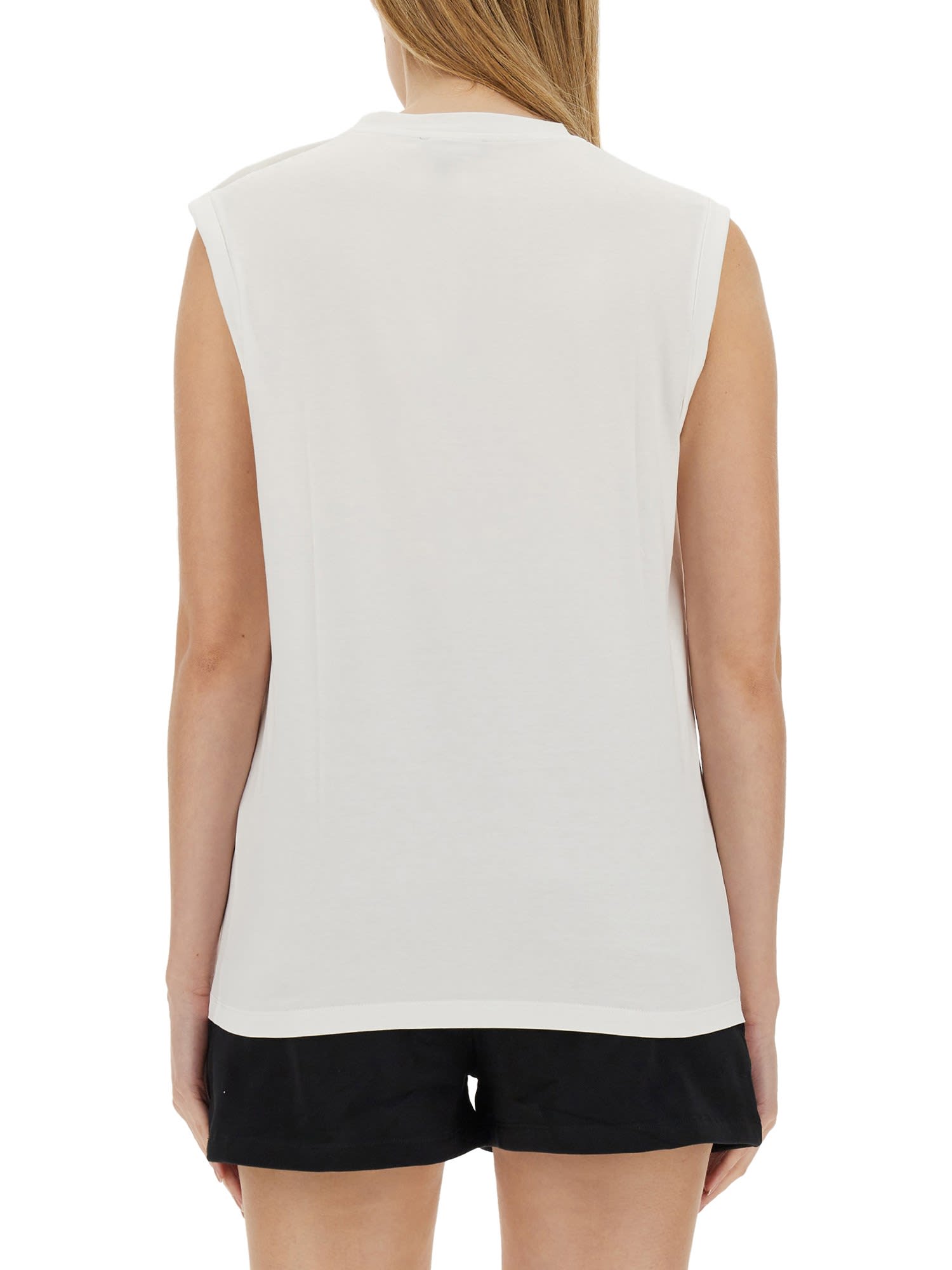 Shop Balmain 3-button Tank Top In Bianco