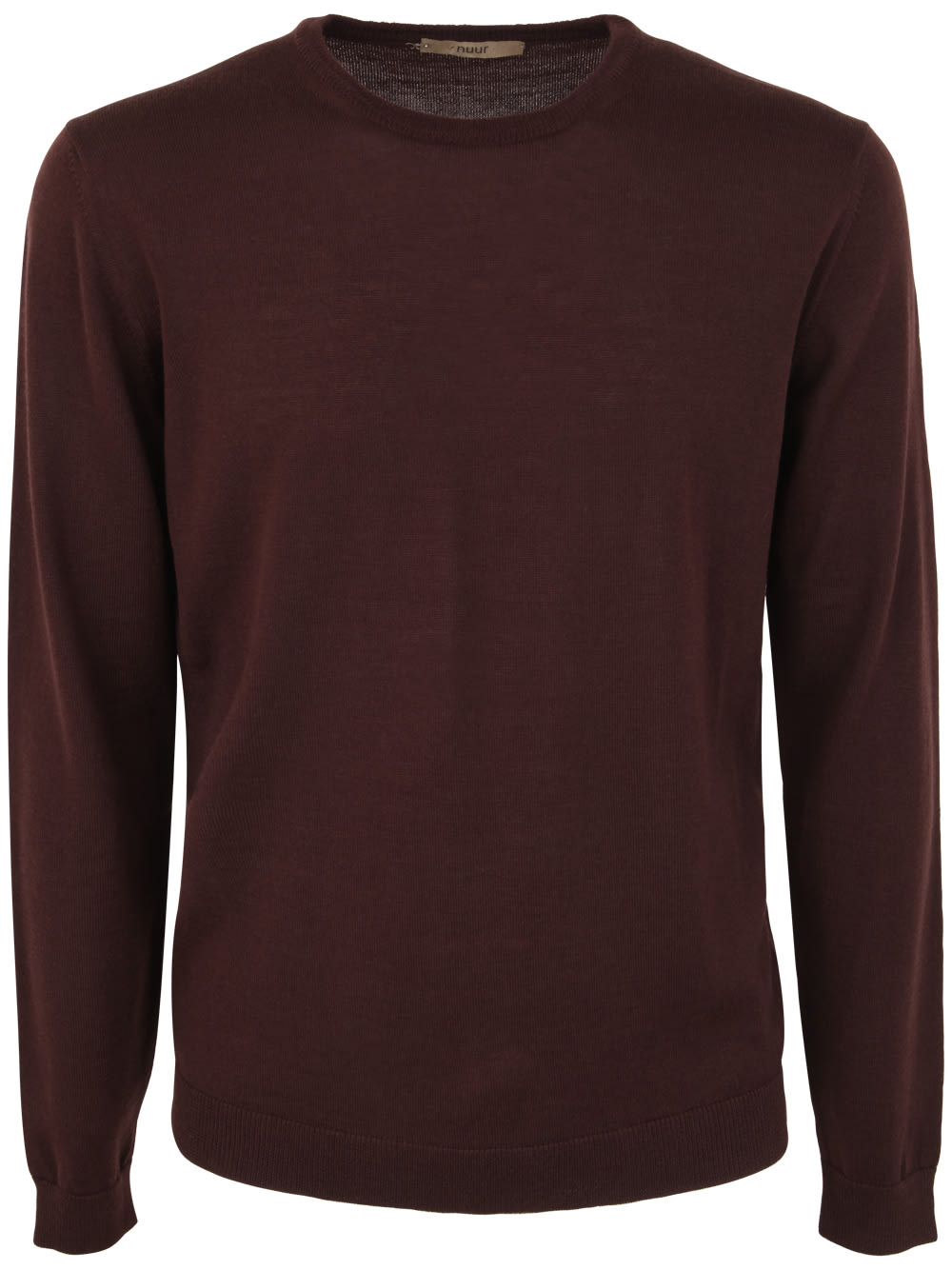 Shop Nuur Long Sleeve Crew Neck Sweater In Amaranth