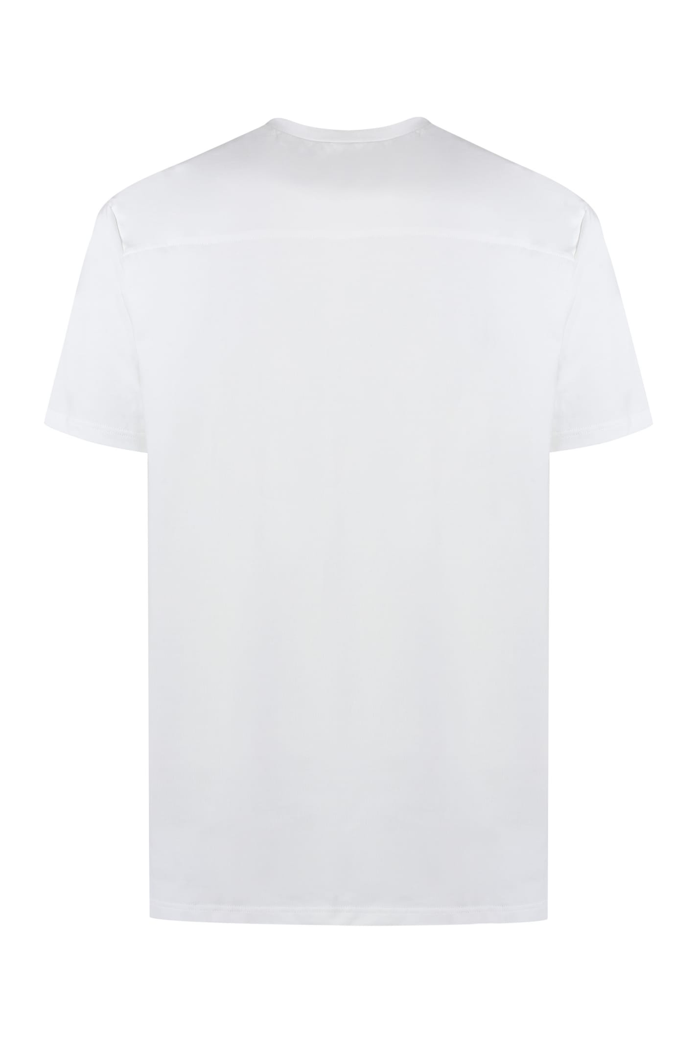 Shop Jil Sander Cotton Crew-neck T-shirt In White