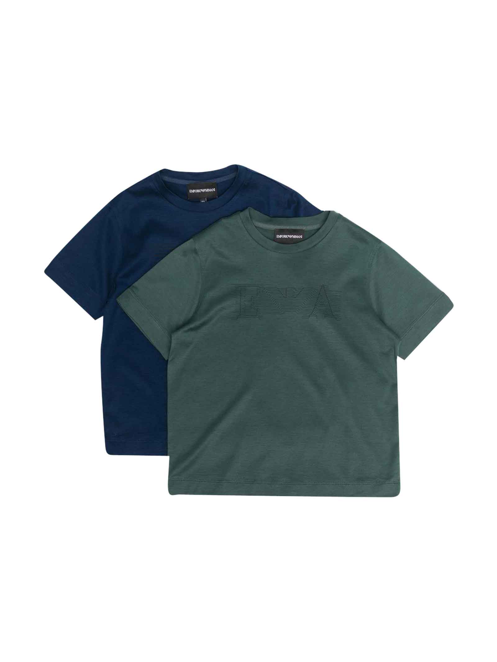 Emporio Armani Set 2 Blue / Green T-shirt Boy
