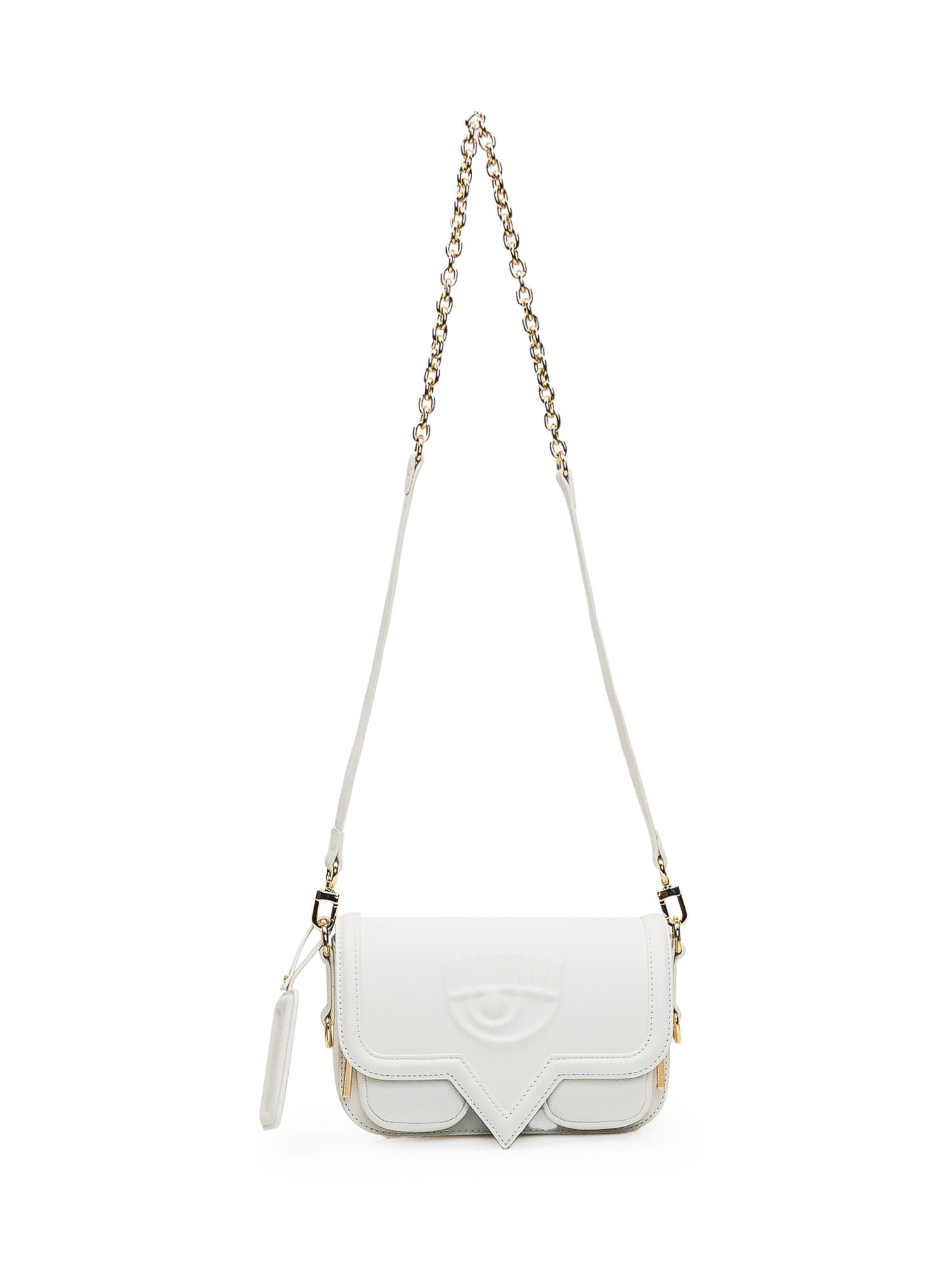 Shop Chiara Ferragni Eyelike Bag In White