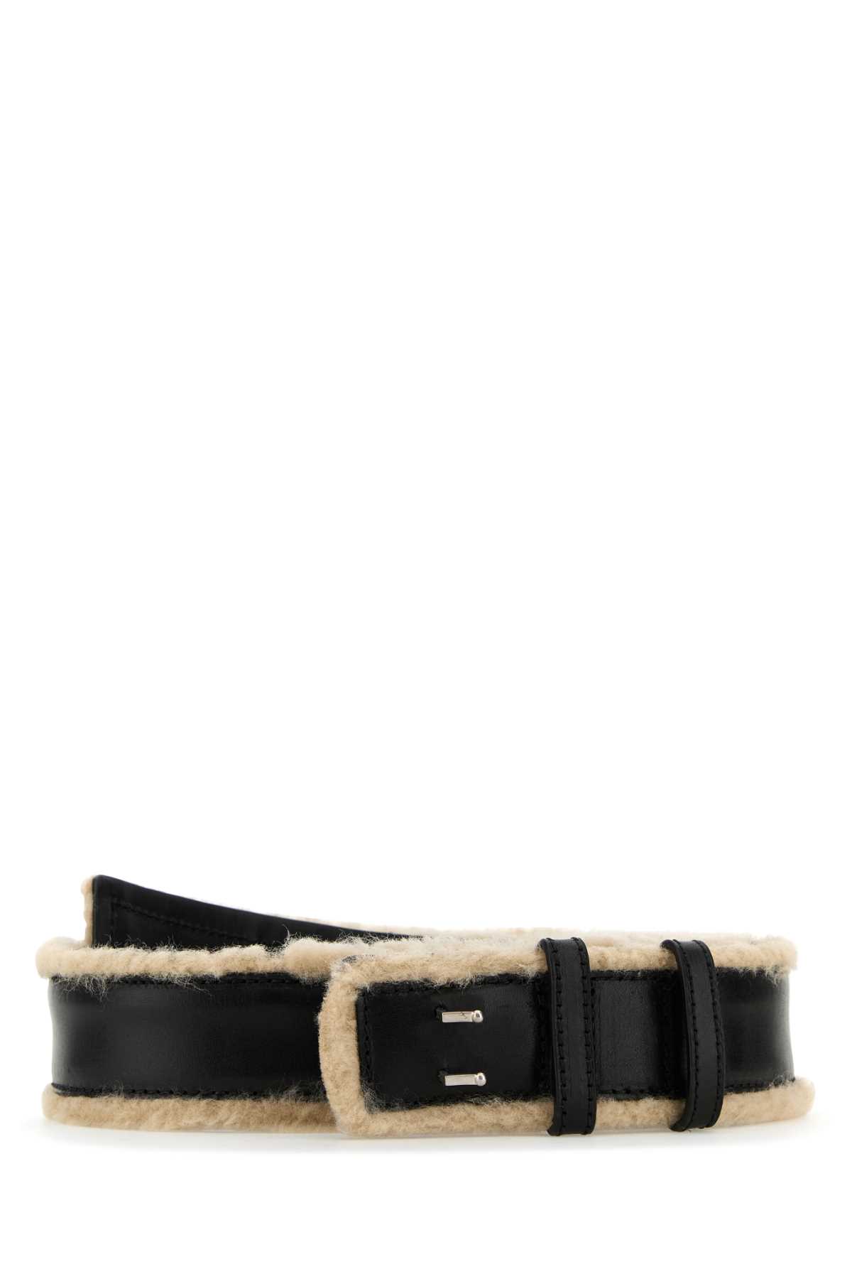 Shop Dries Van Noten Black Leather Belt