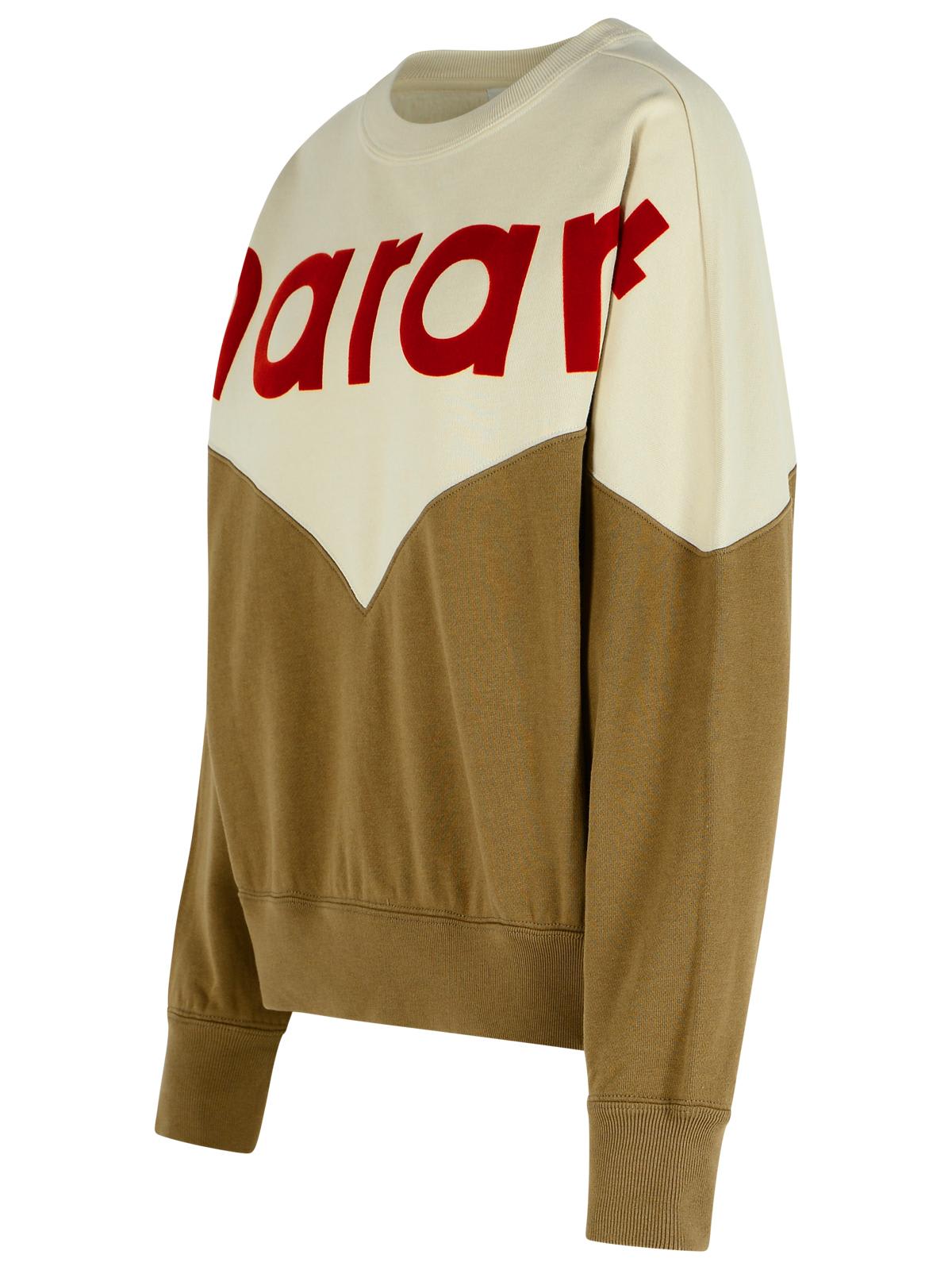 Isabel Marant Étoile Khaki Houston Dark Cotton Blend Sweatshirt In Green