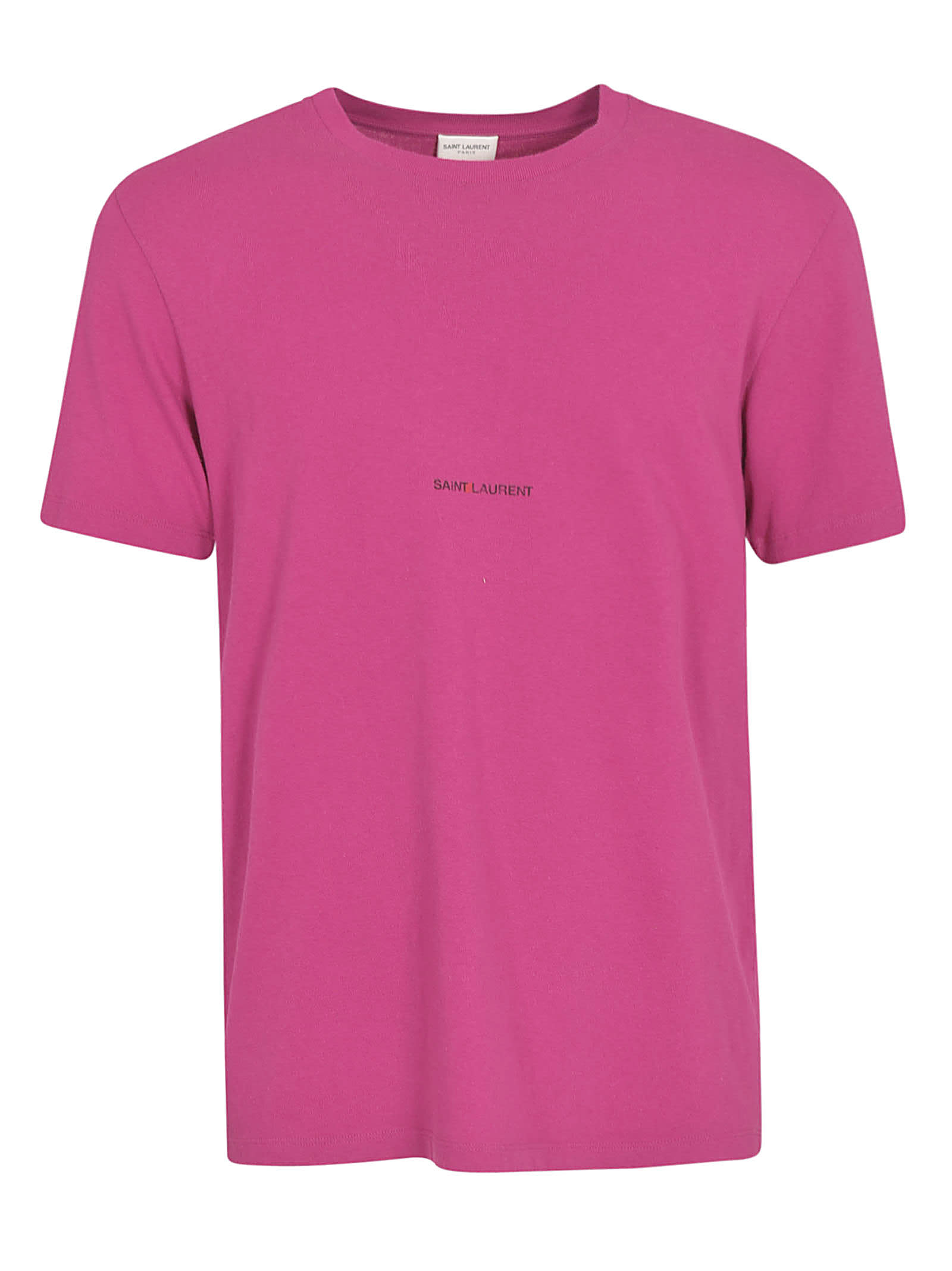 Saint Laurent T-shirt Con Logo In Purple | ModeSens
