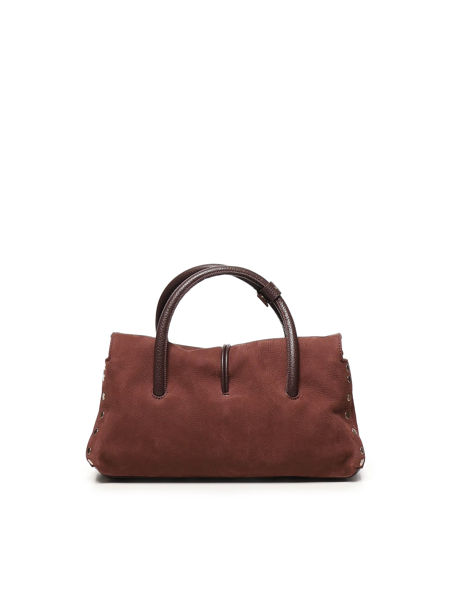 Zanellato Structured Red Calfskin Handbag With Gold-tone Clasp