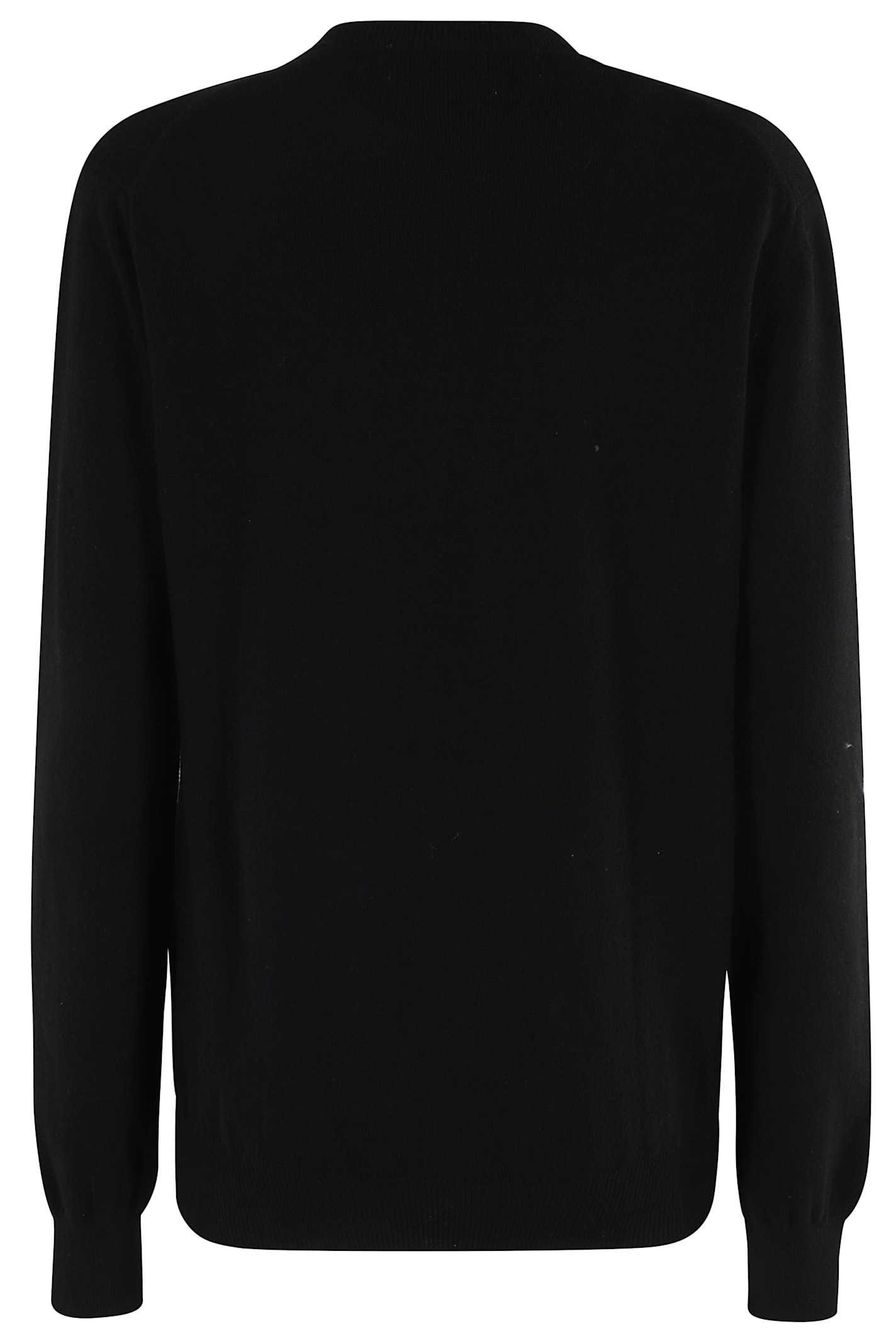 Comme Des Garçons Play Round-neck Cardigan Red Emmblem In Black