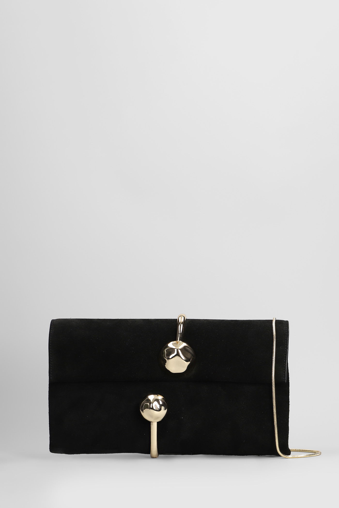Amaya Clutch In Black Leather