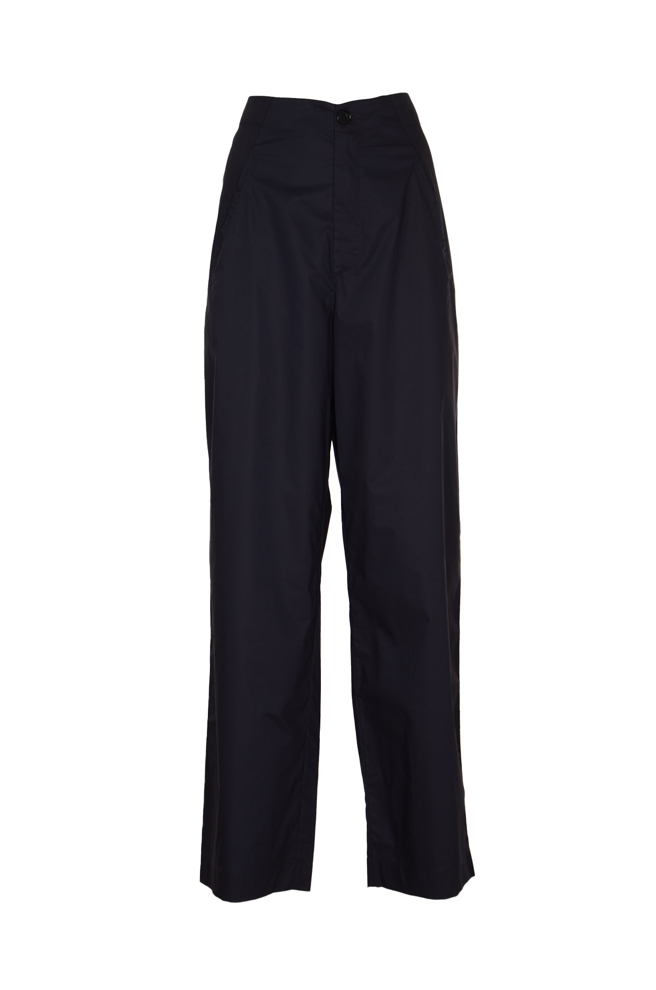 High-waist Plain Trousers