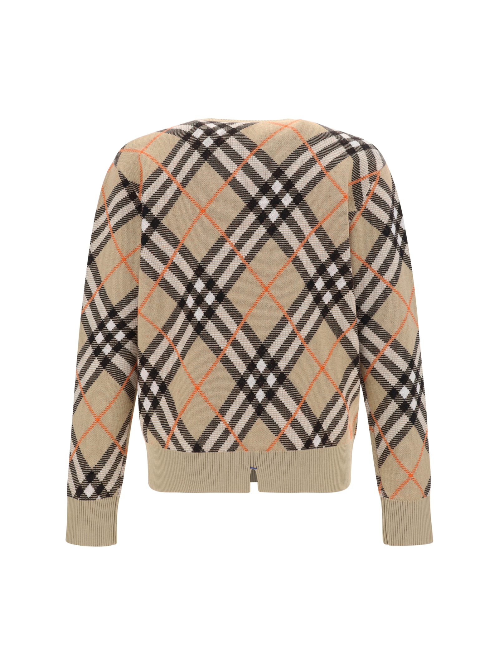 Shop Burberry Sweater In Sand Ip Check