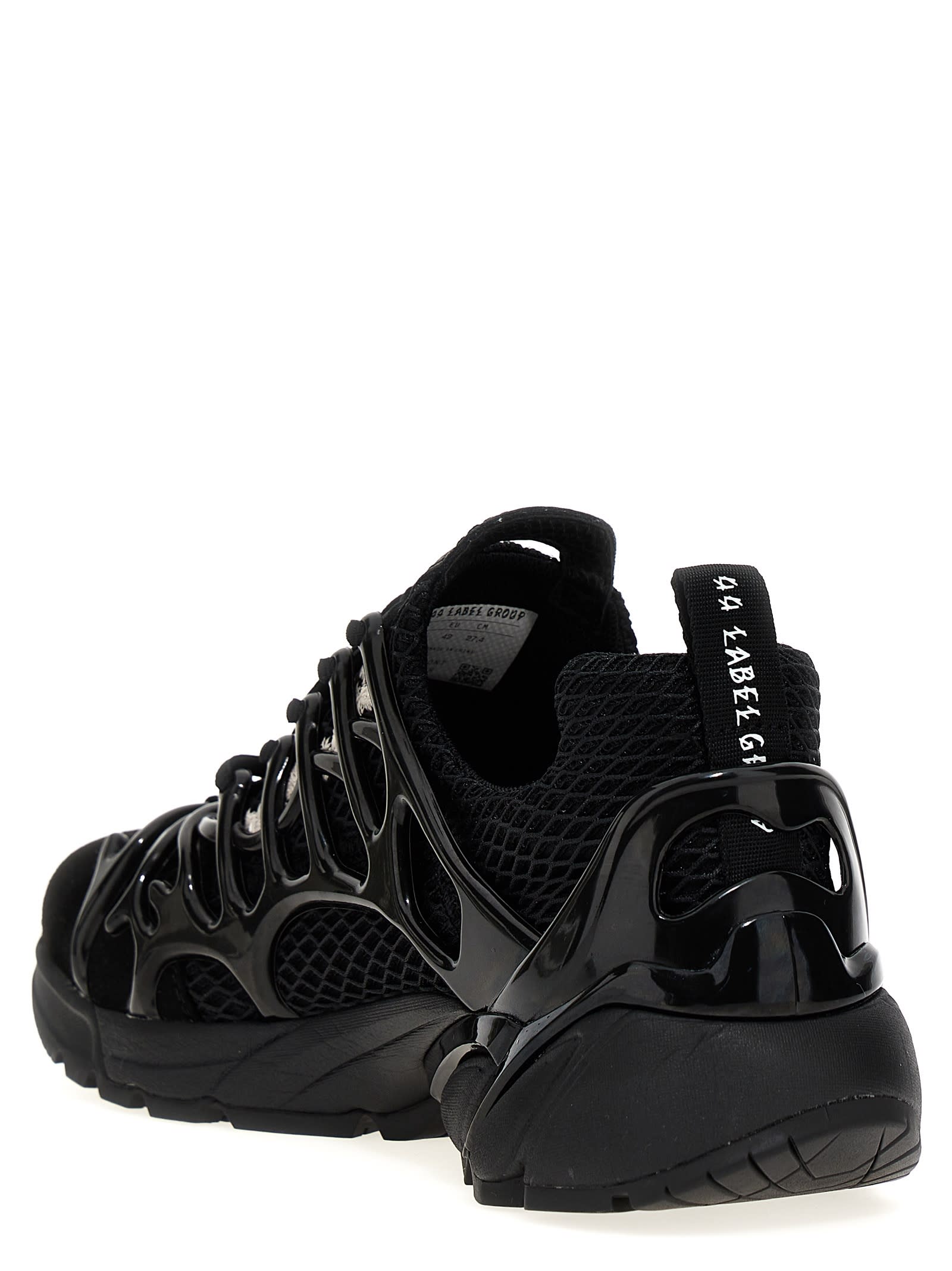 Shop 44 Label Group Tech Nylon Sneakers In Black