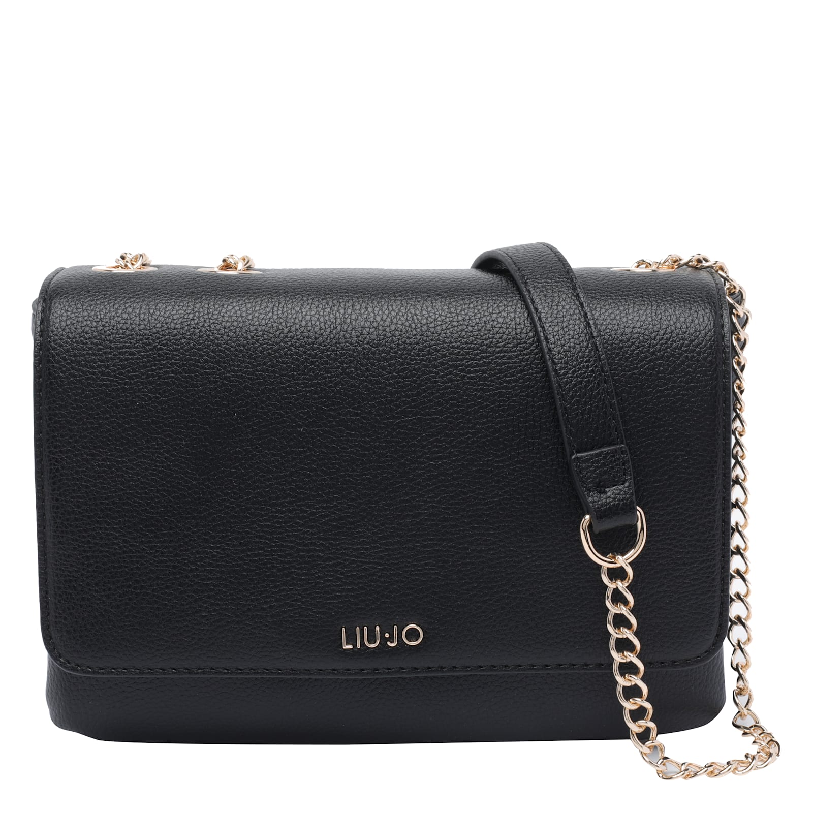 Liu •jo Logo Shoulder Bag In Black