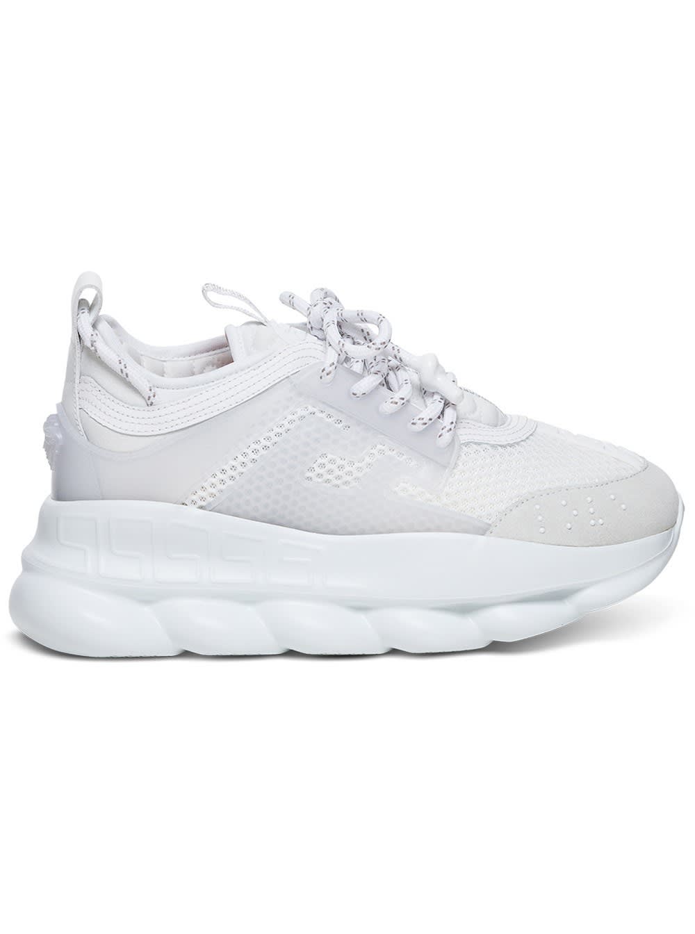 Buy Versace Chain Reaction Panelled Sneakers online, shop Versace shoes with free shipping